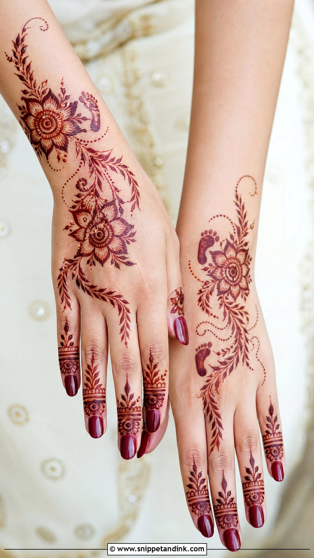 Arabic Mundan Ceremony Mehndi Design - Snippet and Ink - 20 Mundan Ceremony Mehndi Designs