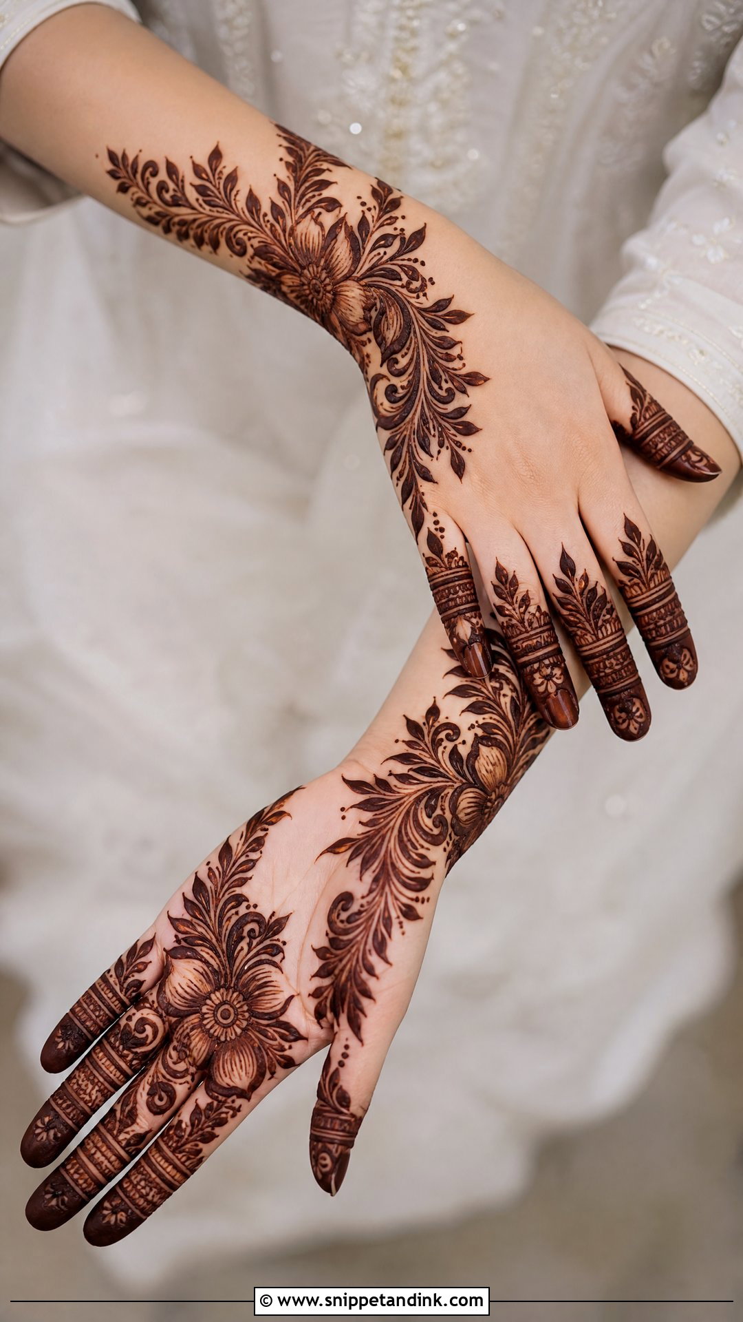 Arabic Nikah Mehndi Design - Snippet and Ink - 25 Nikah Mehndi Designs