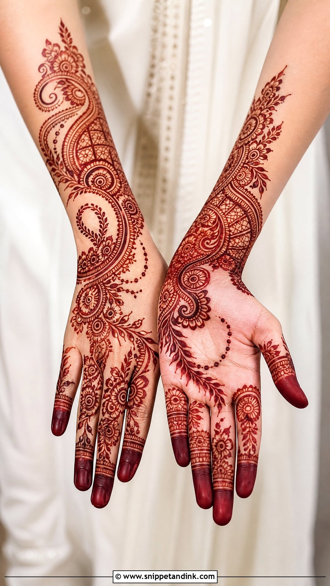 Arabic Paisley Bridal Mehndi Design - Snippet and Ink - 25 Arabic Wedding Mehndi Designs