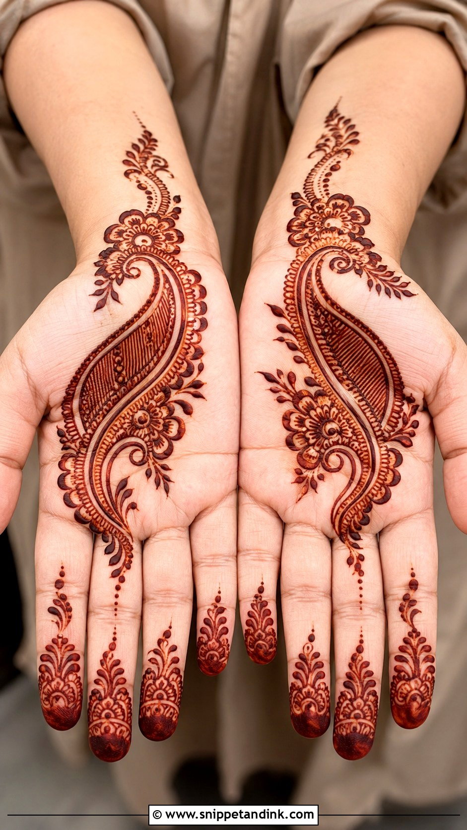 Arabic Paisley Mehndi Design - Snippet and Ink - 35 Simple Arabic Mehndi Designs