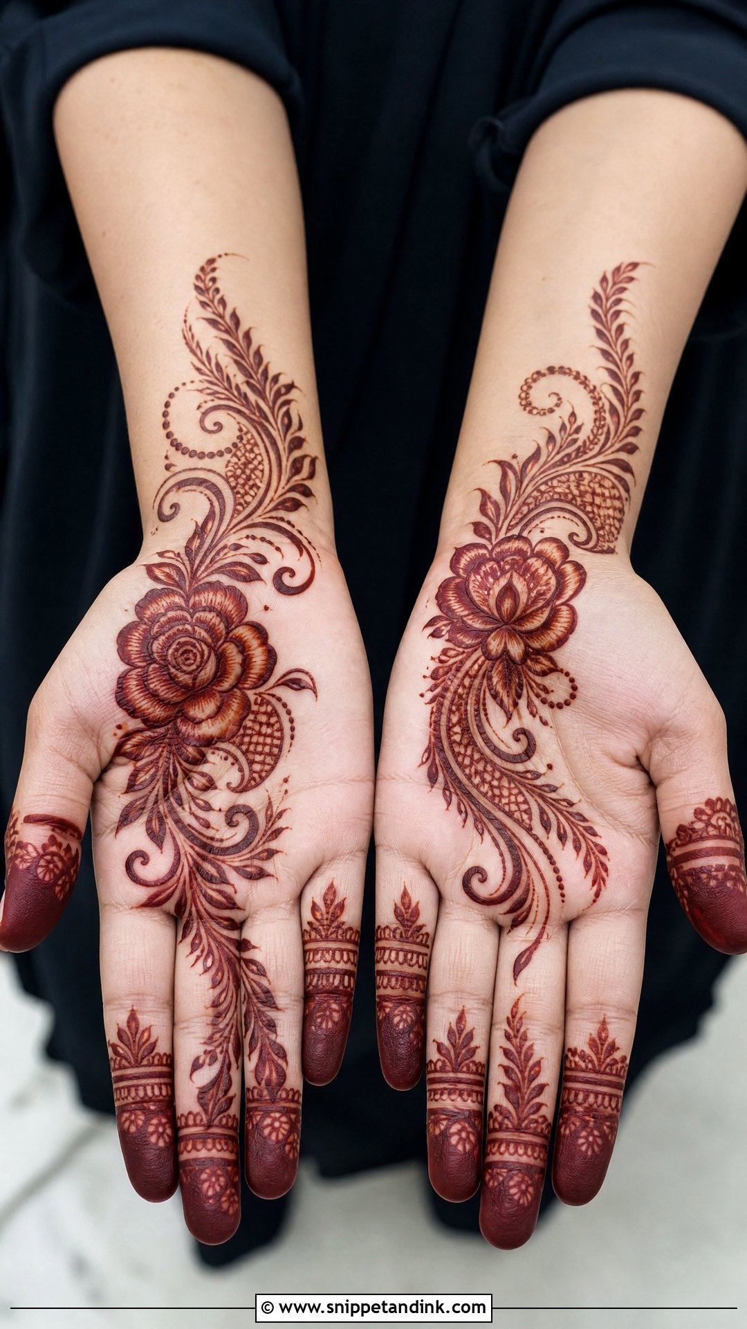 Arabic Palm Mehndi Design - Snippet and Ink - 30 Unique Palms Mehndi Designs