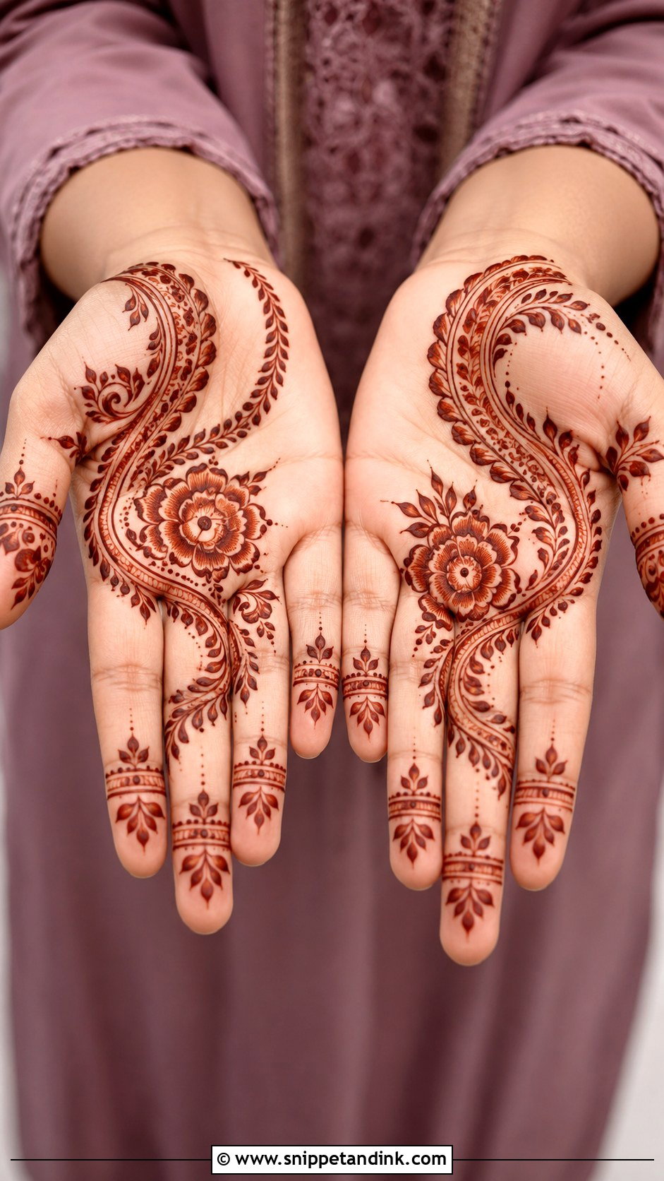 Arabic Palm Mehndi Design - Snippet and Ink - 35 Simple Arabic Mehndi Designs