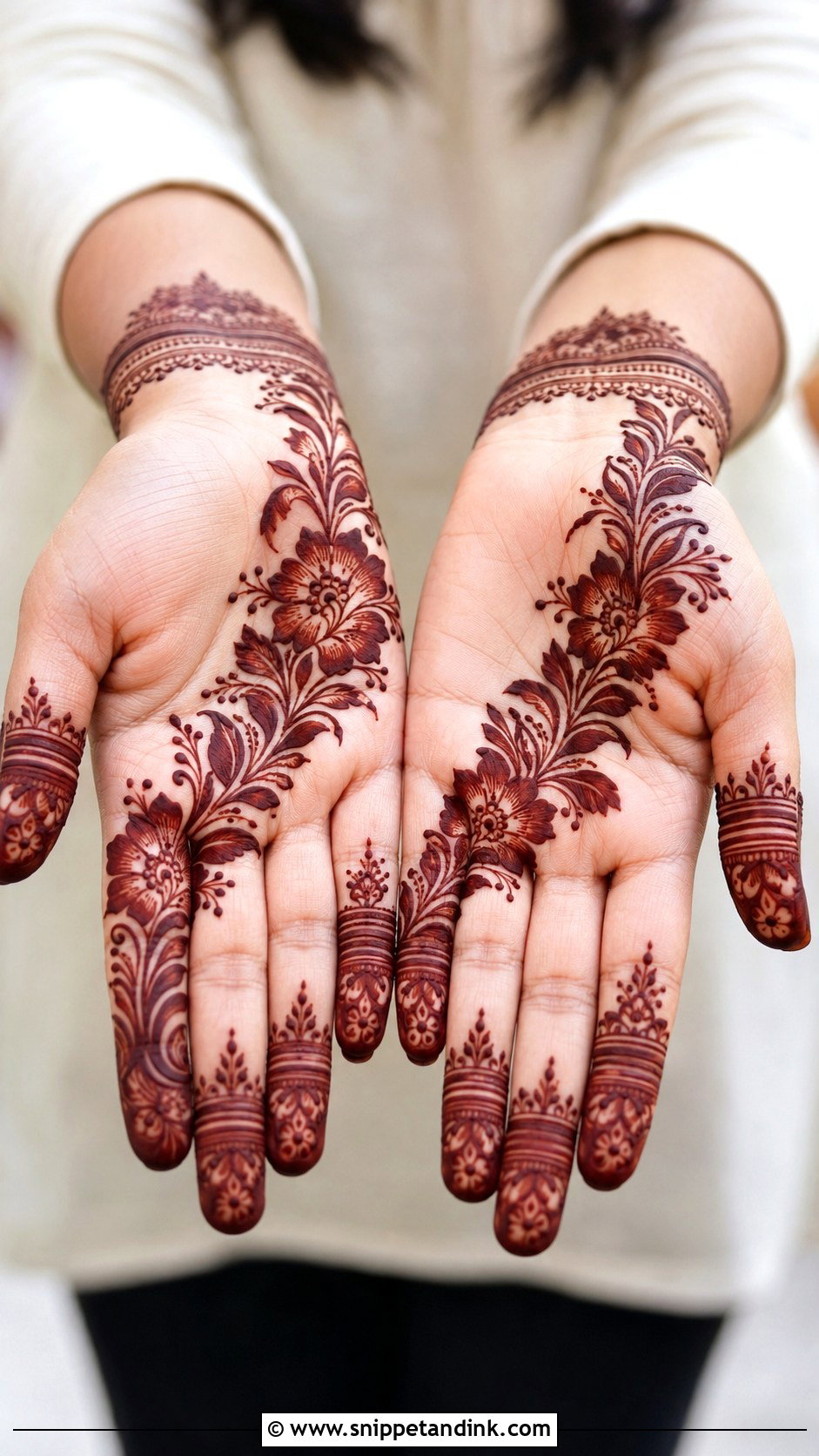 Arabic Palm Mehndi Design - Snippet and Ink - 35 Unique Palm Mehndi Design Ideas