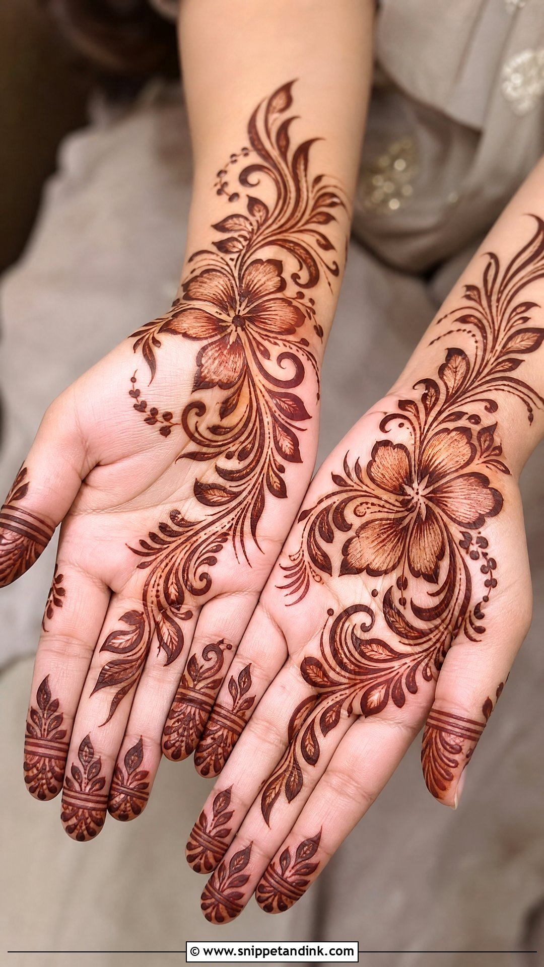 Arabic Palm Mehndi Design - Snippet and Ink - 30 Beautiful Palm Mehndi Design Ideas