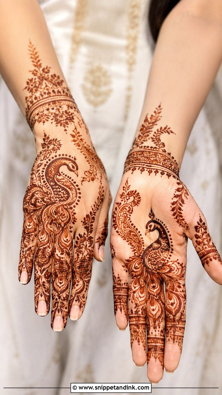 Arabic Peacock Mehndi Design - Snippet and Ink - 30 Latest Arabic Mehndi Designs