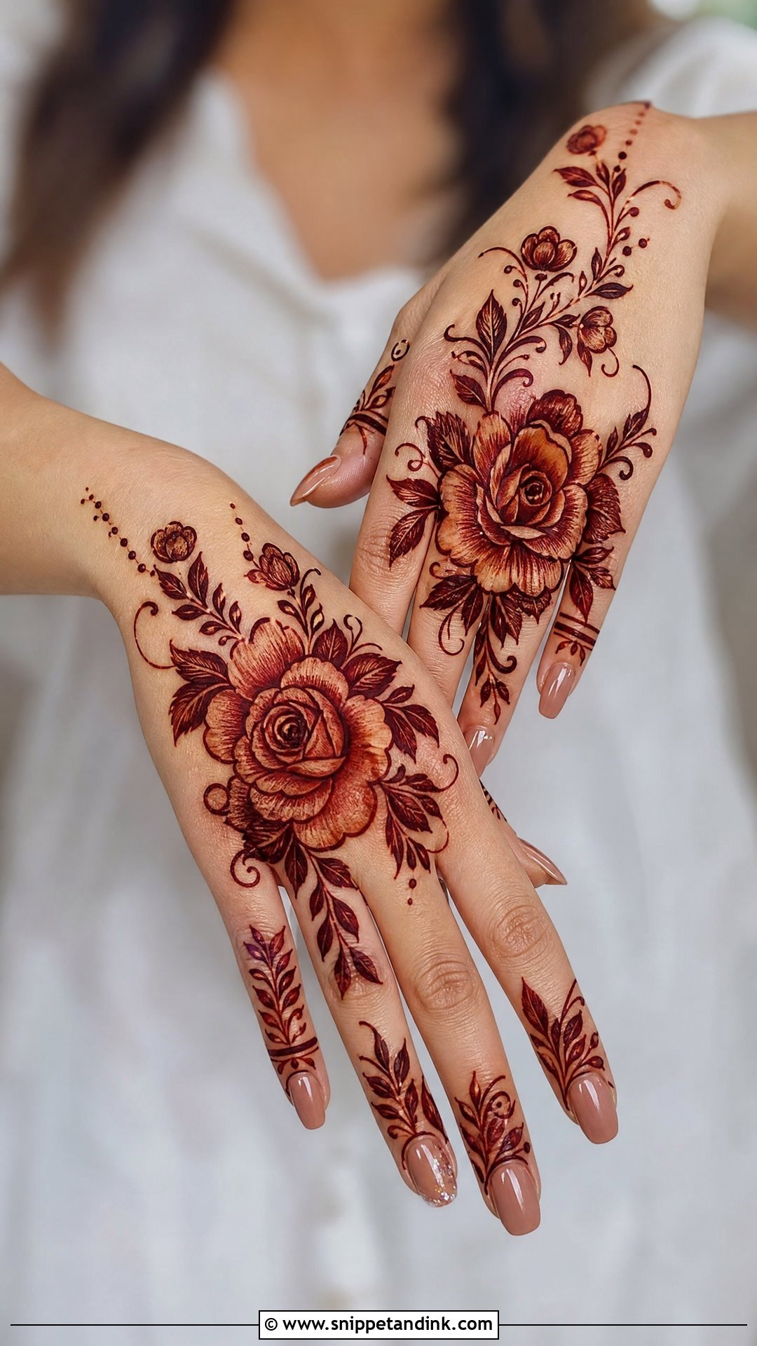 Arabic Rose Mehndi Design - Snippet and Ink - 35 Arabic Mehndi Designs