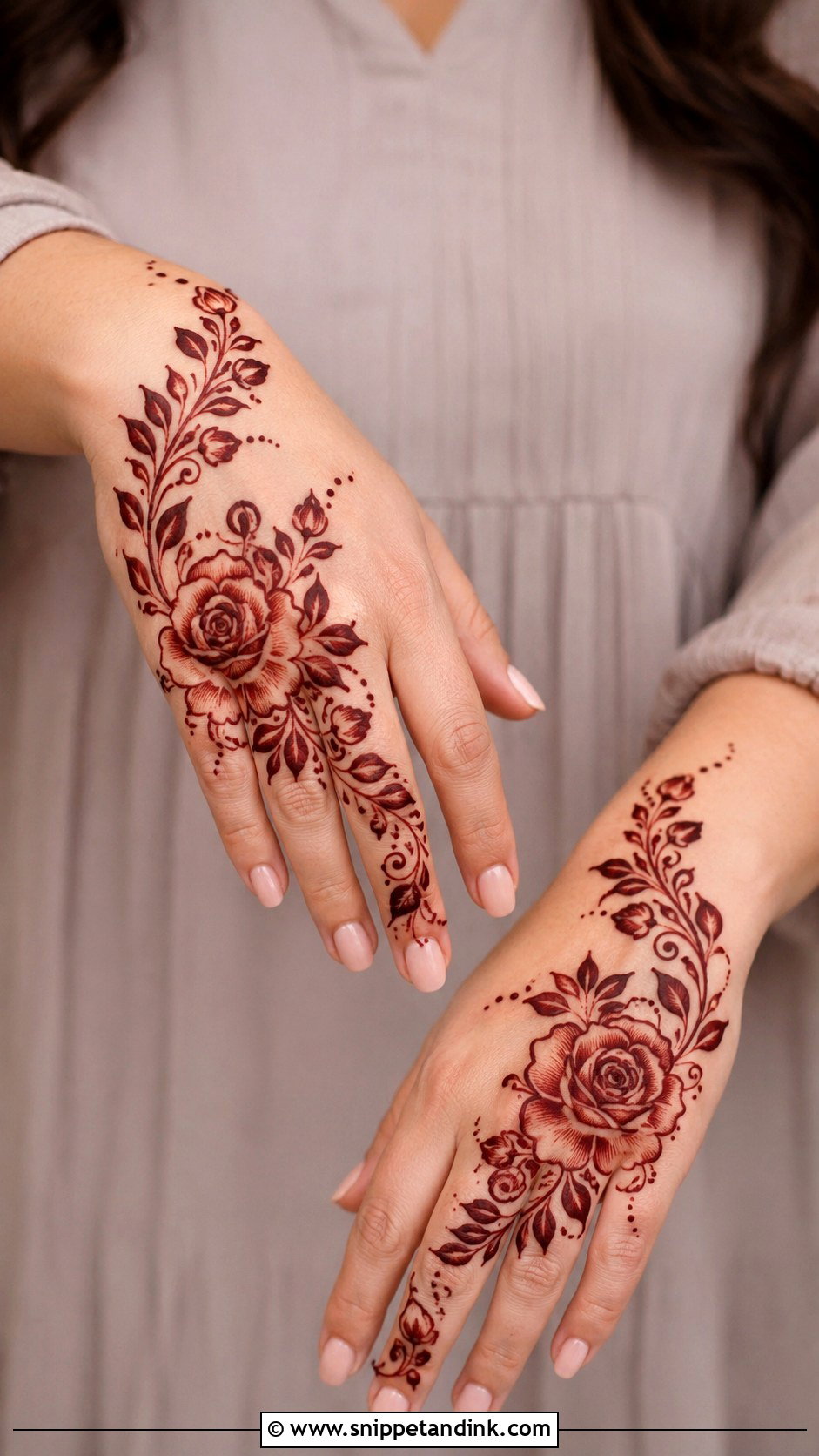 Arabic Rose Mehndi Design - Snippet and Ink - 35 Simple Arabic Mehndi Designs