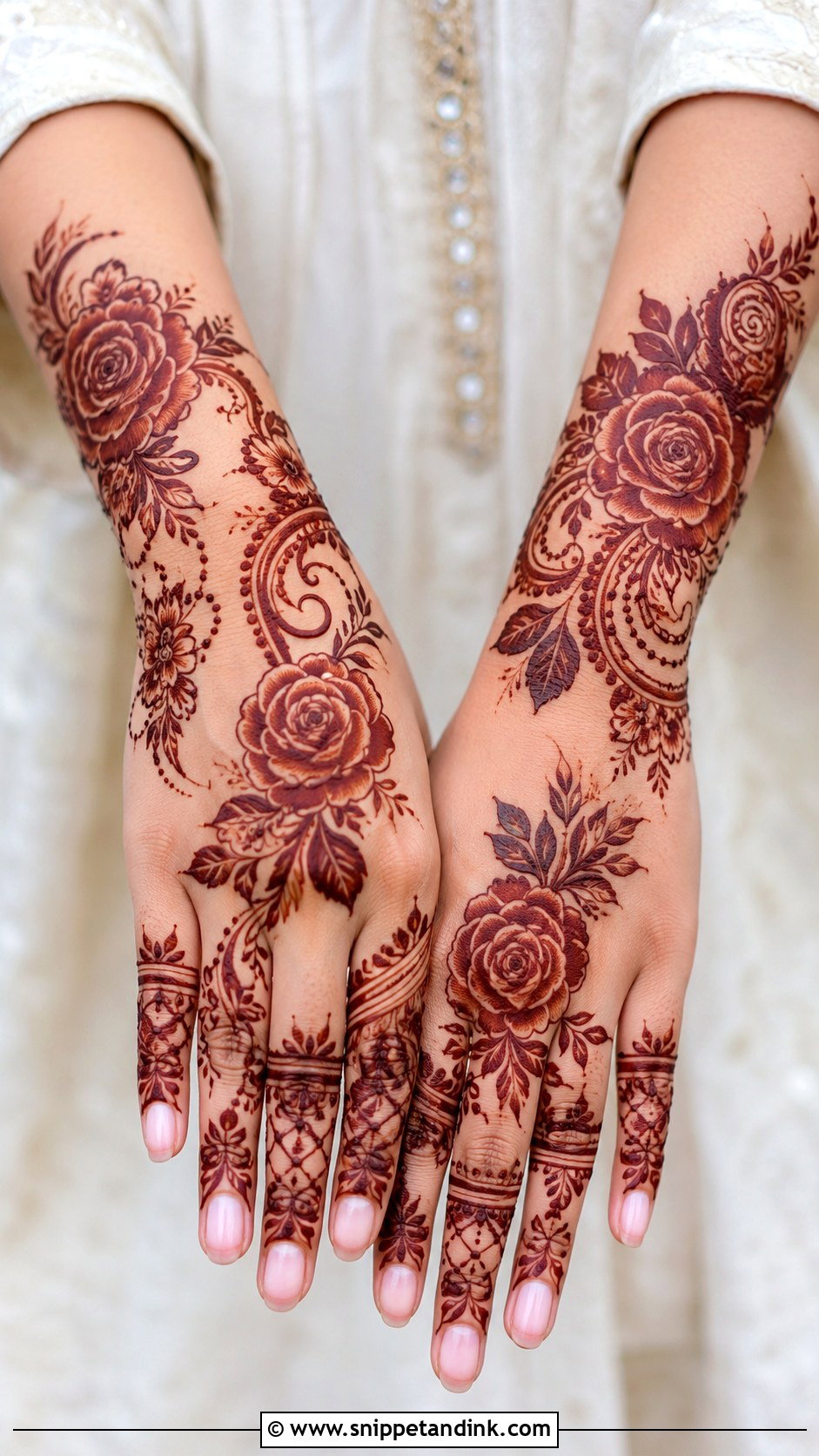 Arabic Rose Mehndi Design - Snippet and Ink - 30 Latest Arabic Mehndi Designs
