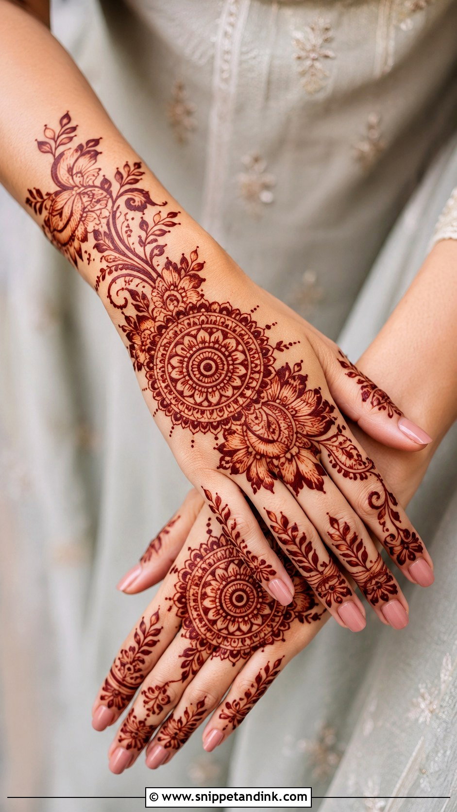 Arabic Round Mehndi Design For Hands - Snippet and Ink - 35 Round Mehndi Design Ideas