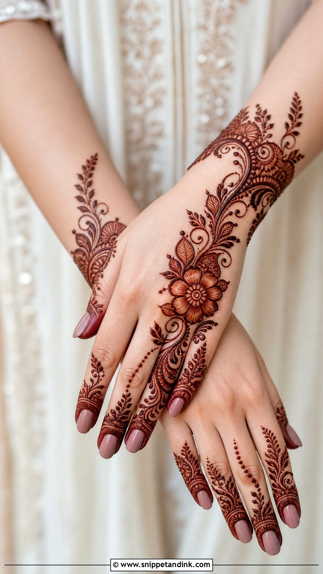 Arabic Semi Bridal Mehendi Design For Back Hand - Snippet and Ink - 25 Semi Bridal Mehendi Design for Back Hand Ideas