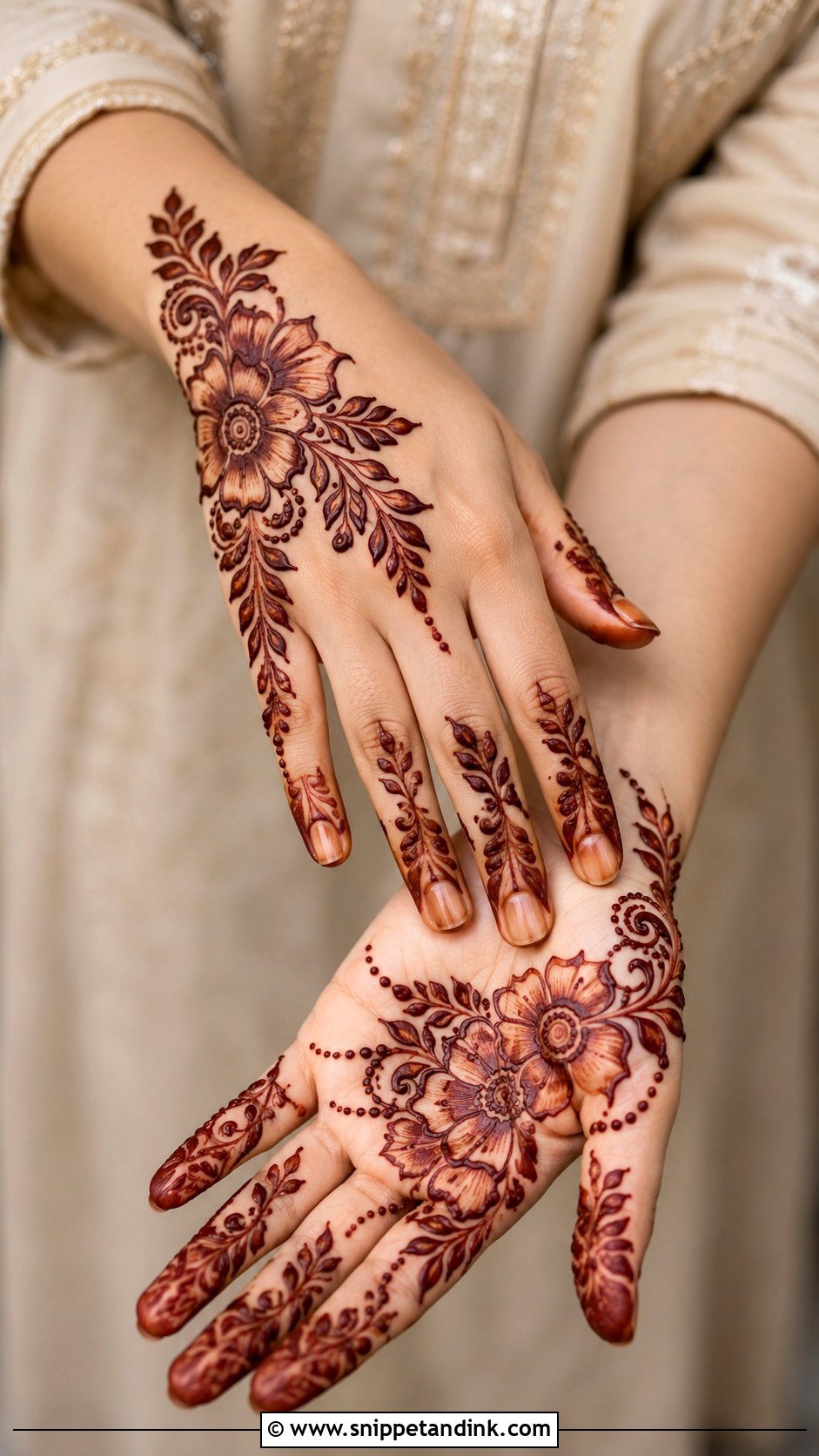 Arabic Shaded Mehndi Design - Snippet and Ink - 35 Modern Arabic Mehndi Designs