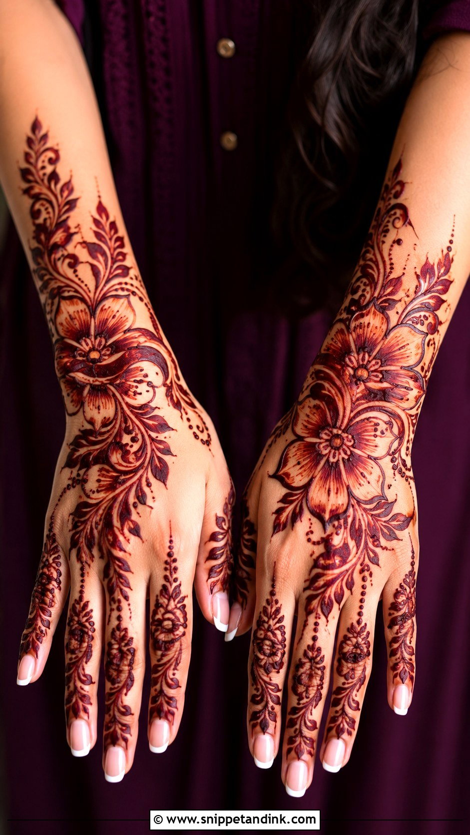 Arabic Shaded Mehndi Design - Snippet and Ink - 35 Simple Arabic Mehndi Designs