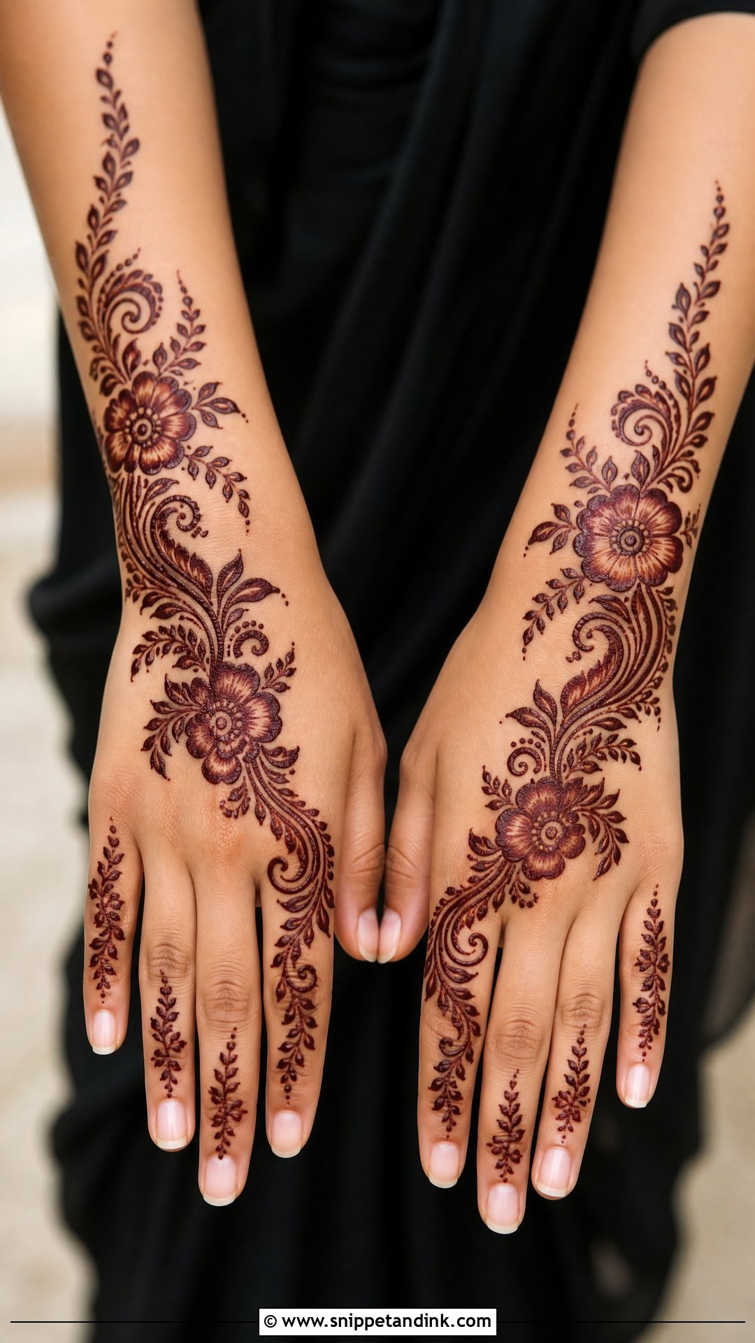 Arabic Sister Wedding Mehndi Design - Snippet and Ink - 25 Sister Wedding Mehndi Design Ideas