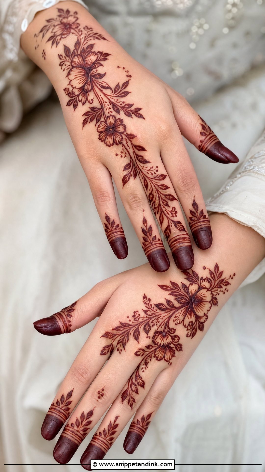 Arabic Sister Wedding Mehndi Design - Snippet and Ink - 20 Sister Wedding Mehndi Designs