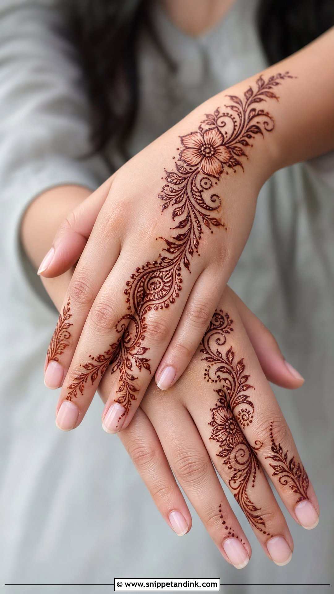 Arabic Tattoo Mehndi Design - Snippet and Ink - 30 Unique Tattoo Mehndi Designs