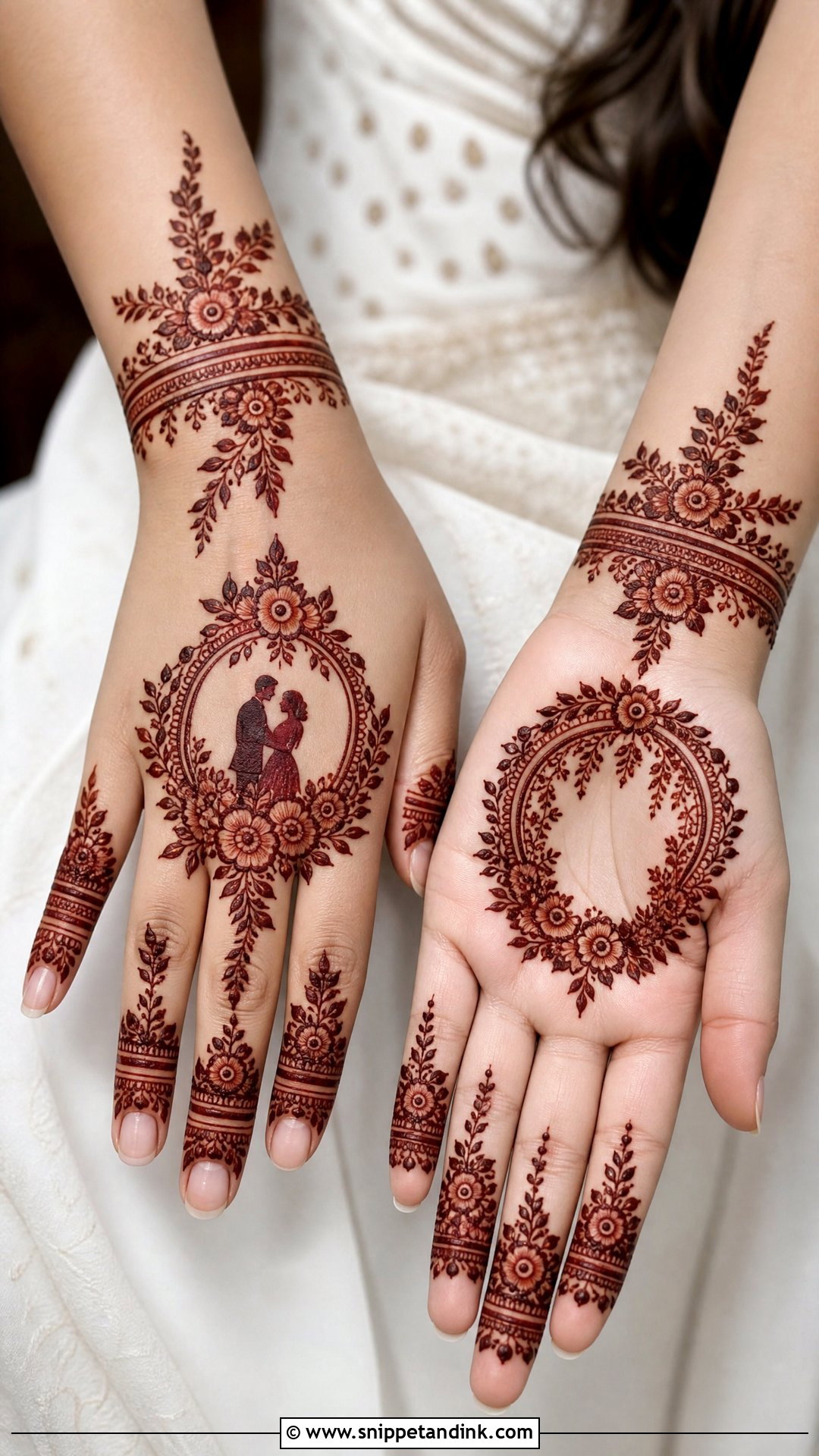 Arabic Varmala Mehndi Design - Snippet and Ink - 20 Varmala Mehndi Design Ideas