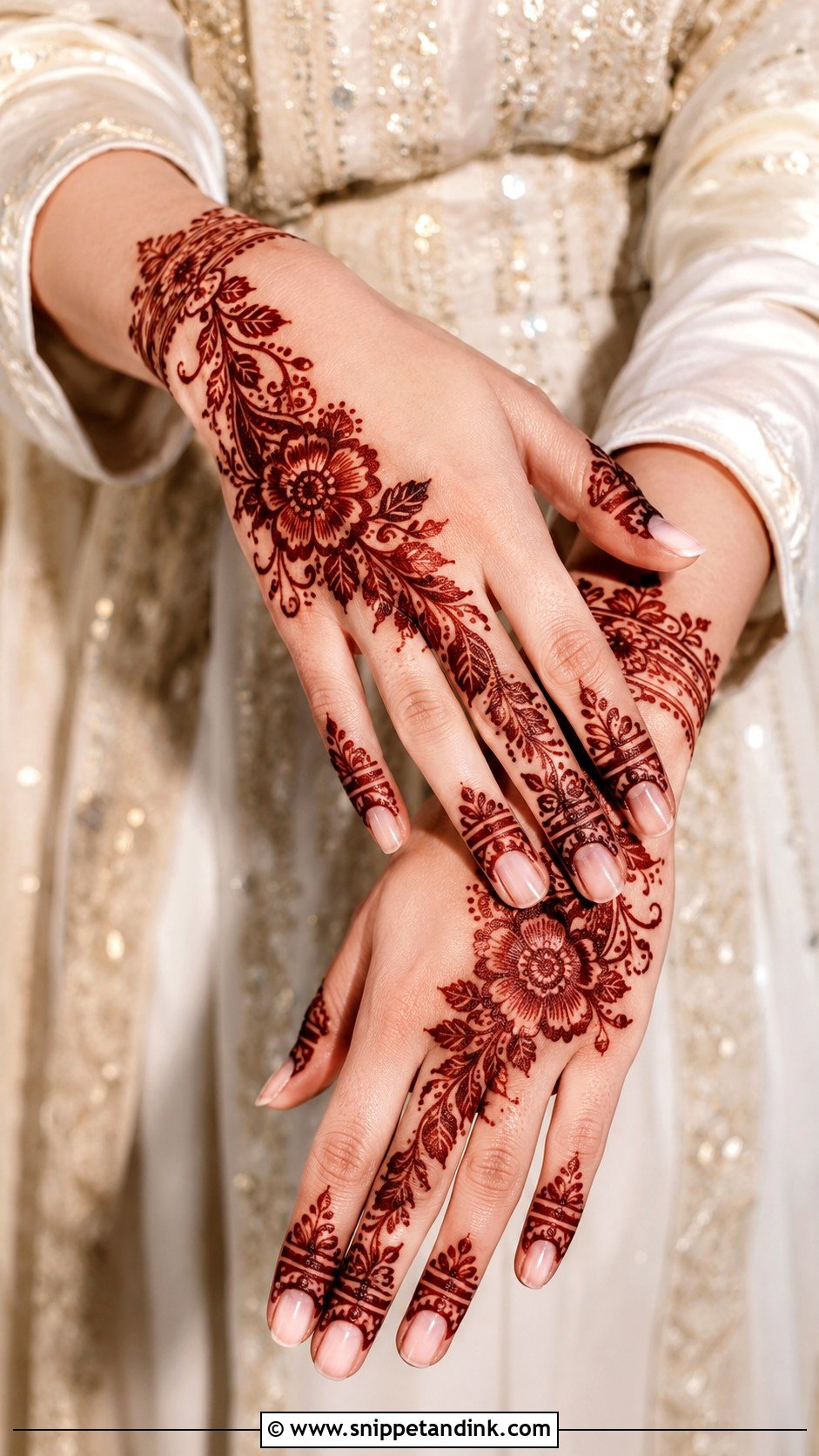 Arabic Wedding Guest Mehndi Design - Snippet and Ink - 35 Simple Arabic Mehndi Designs