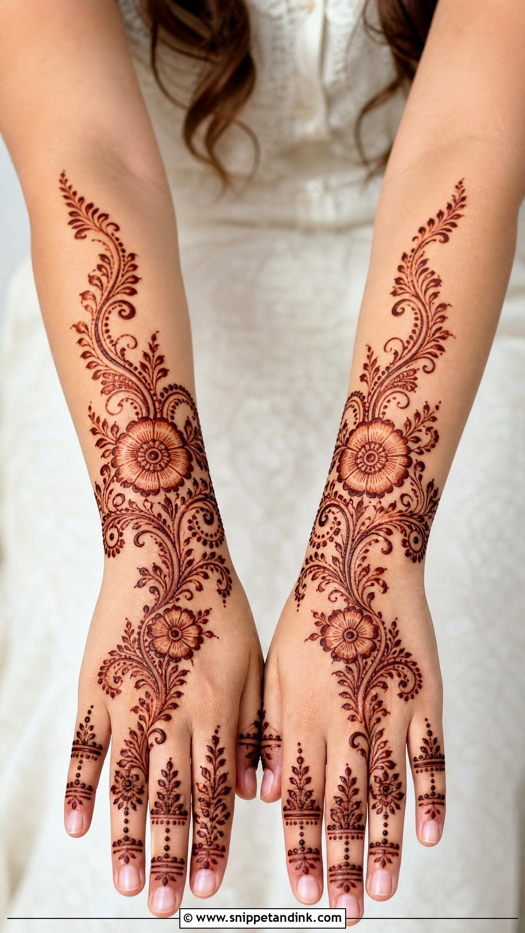 Arabic Wrist To Forearm Mehndi Design - Snippet and Ink - 25 Arabic Wedding Mehndi Designs