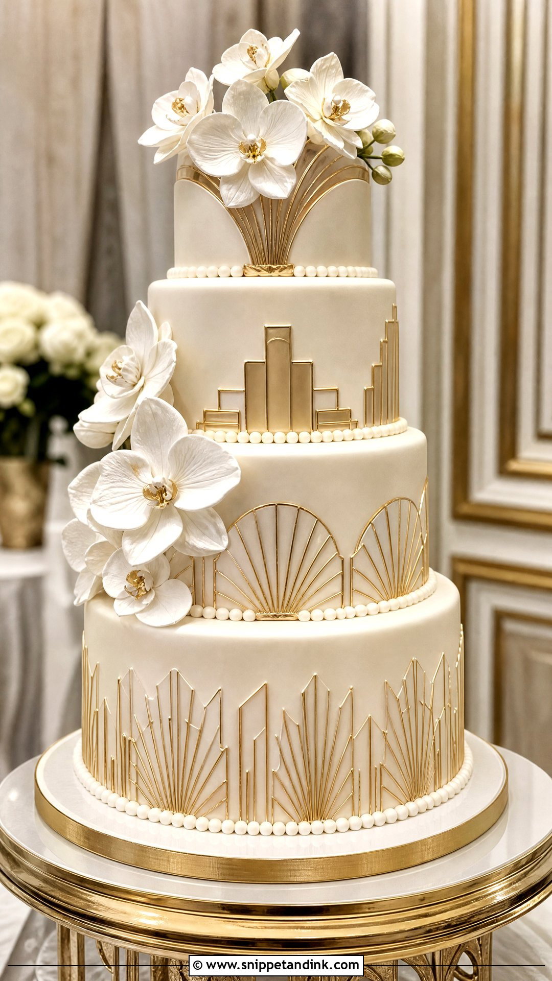 Art Deco Wedding Cake - Snippet and Ink - 20 Vintage Wedding Cakes