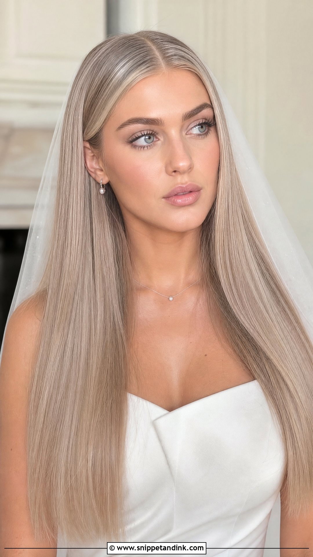 Ash Blonde Glass Hair - Snippet and Ink - 20 Blonde Hair Bride Ideas