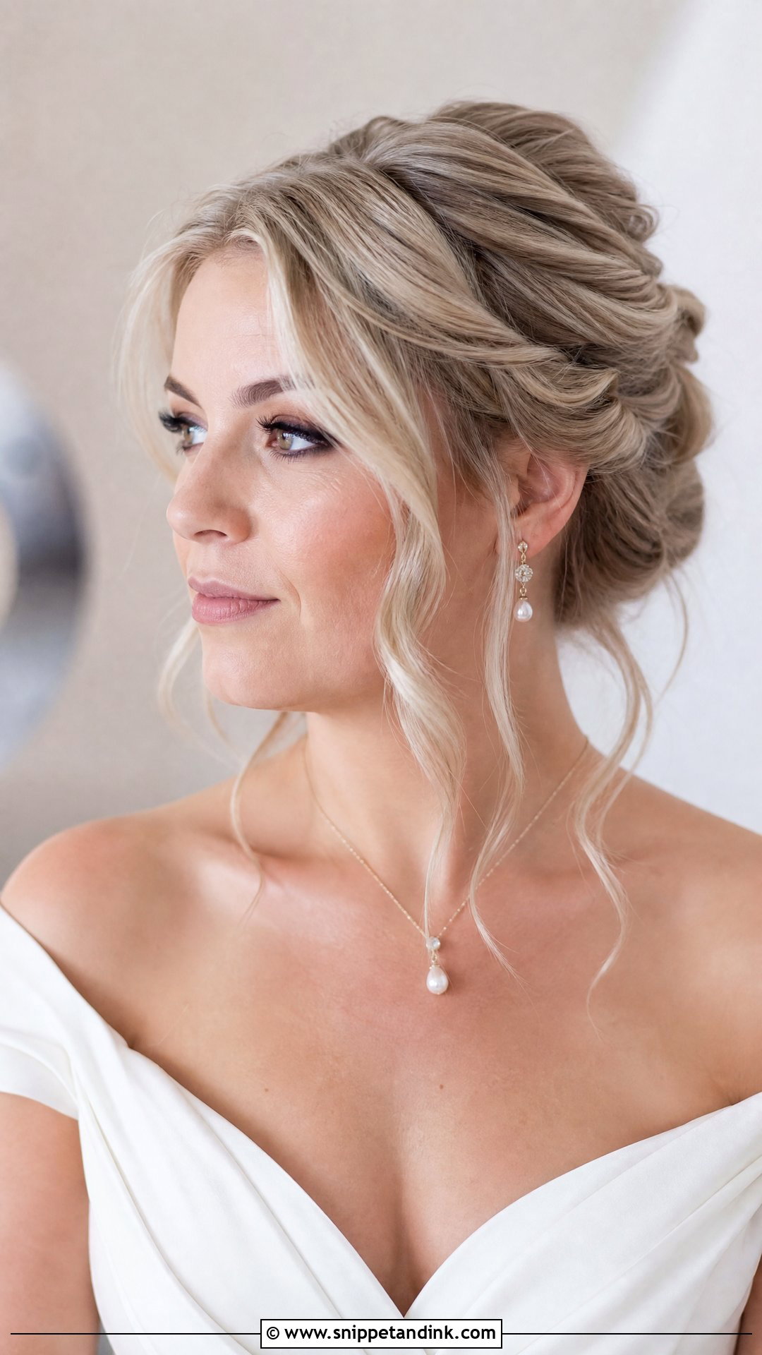 Ash Blonde Soft Updo - Snippet and Ink - 20 Blonde Hair Bride Ideas