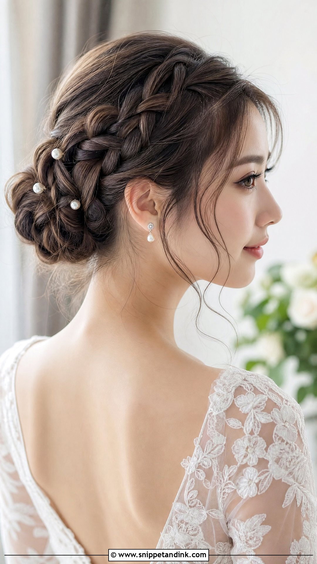 Asian Bridal Braided Bun - Snippet and Ink - 15 Asian Hair Wedding Hairstyles