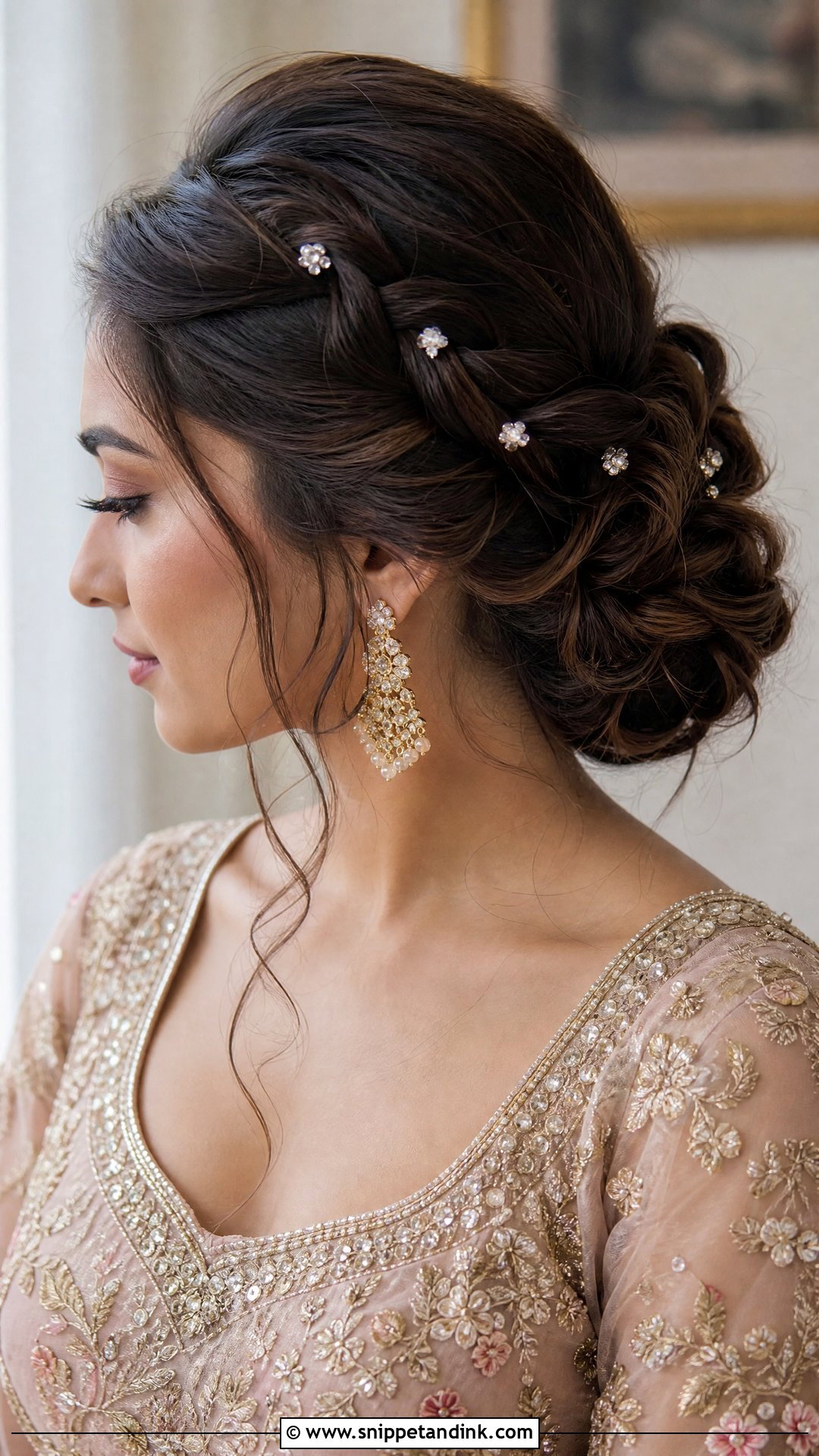 Asian Bridal Braided Bun - Snippet and Ink - 15 Asian Wedding Hair Updo Ideas