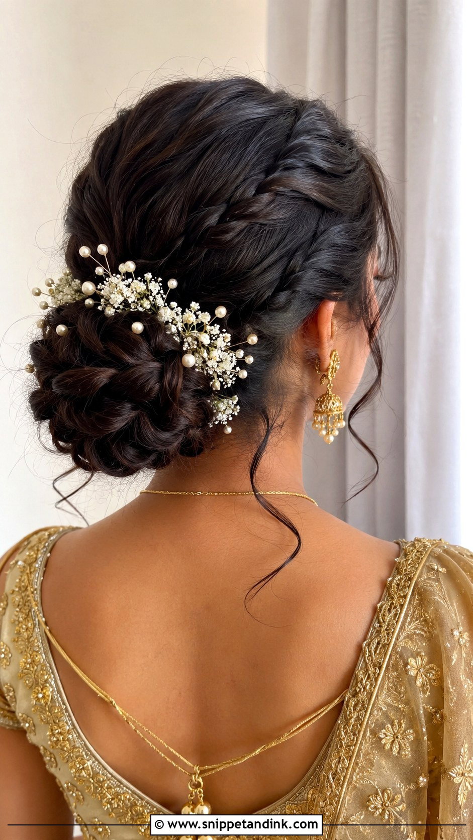 Asian Bridal Braided Bun - Snippet and Ink - 20 Asian Bridal Hairstyles