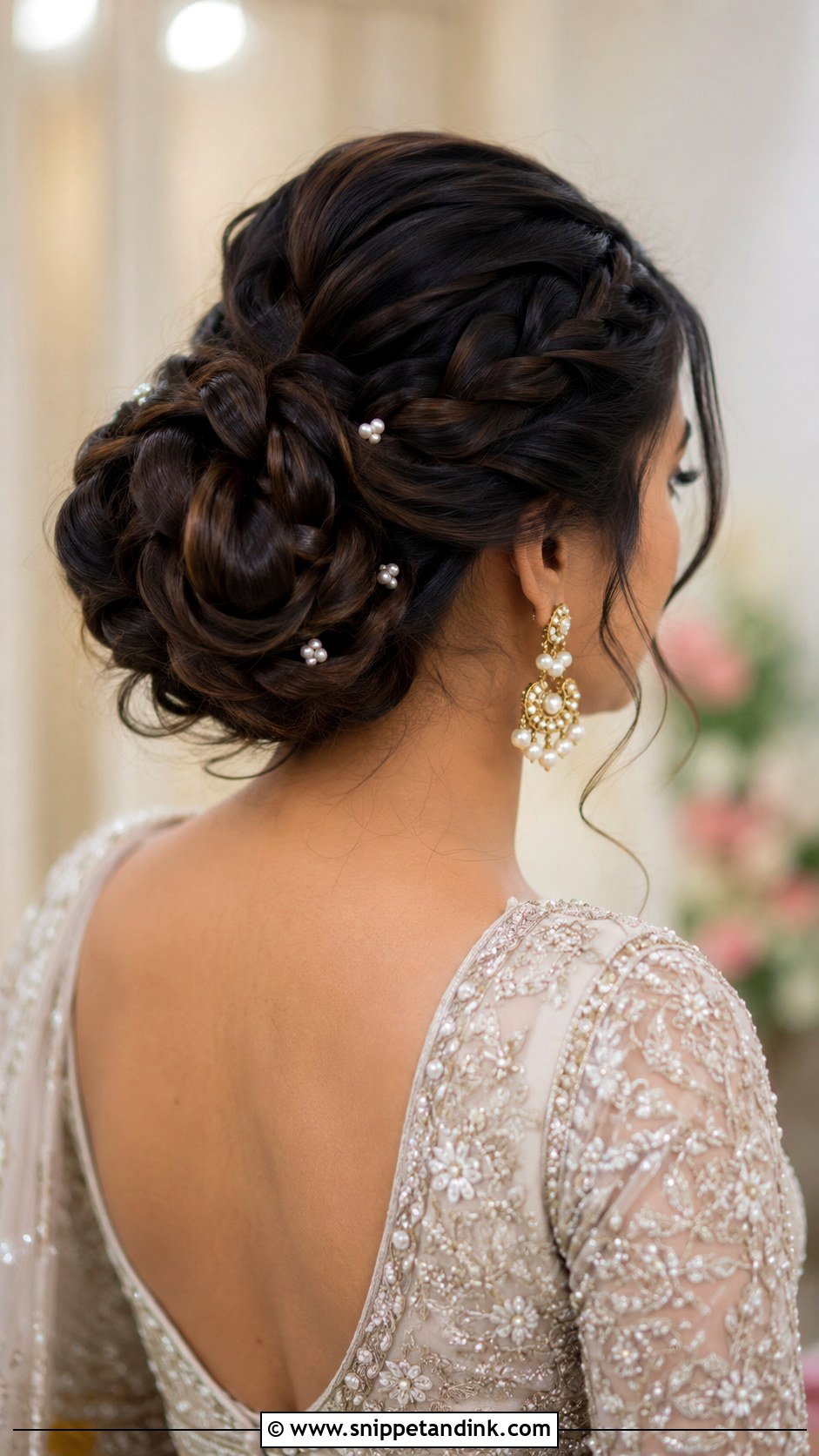Asian Bridal Braided Bun - Snippet and Ink - 20 Asian Bride Hair Ideas