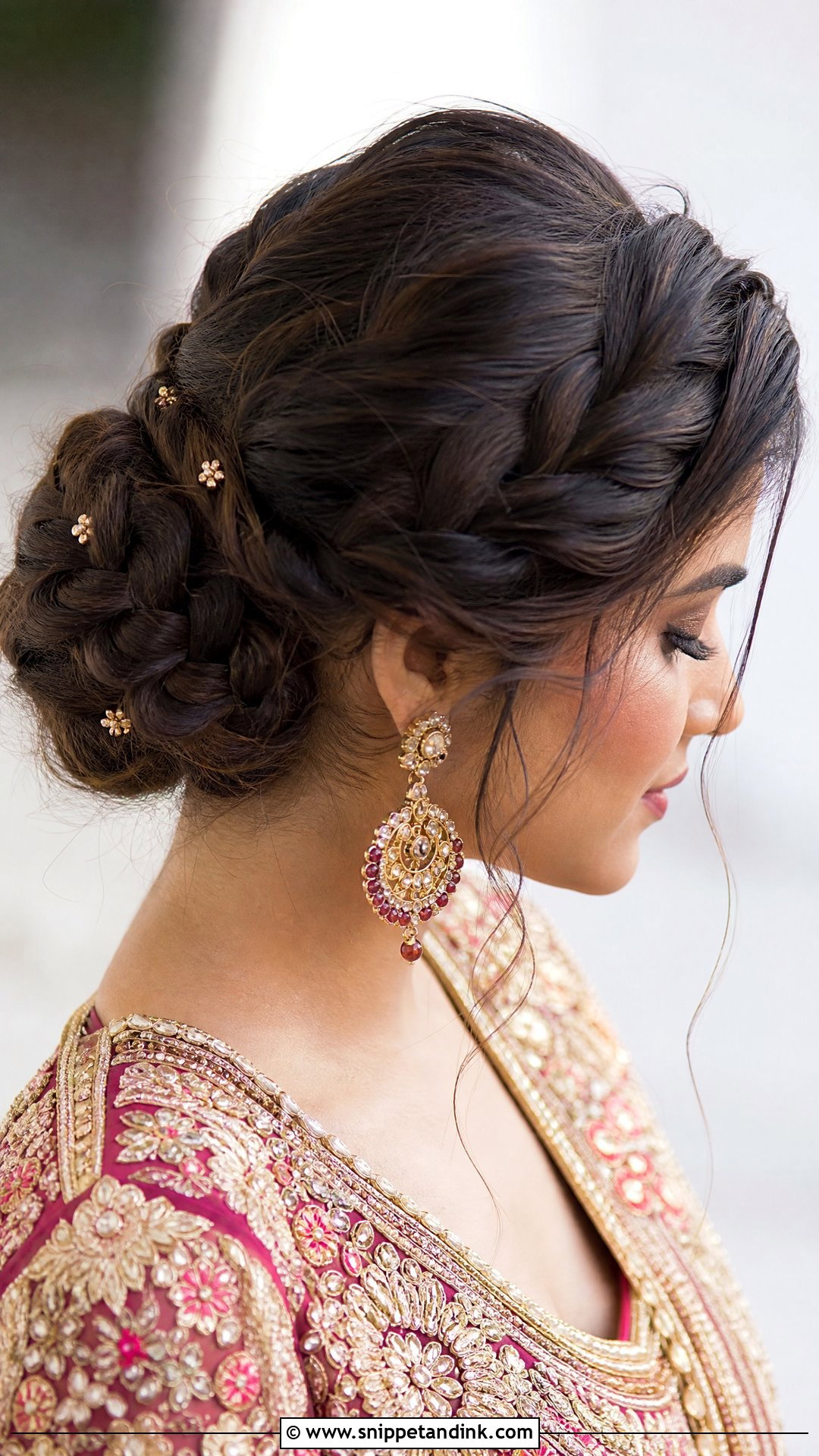 Asian Bridal Braided Bun - Snippet and Ink - 15 Asian Bridal Hair Updo Ideas