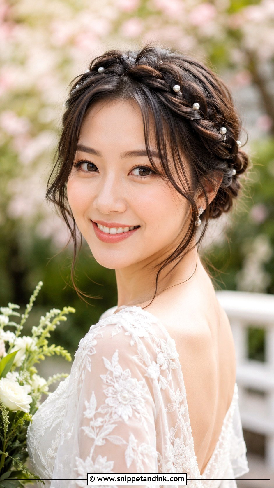 Asian Bridal Crown Braid - Snippet and Ink - 20 Asian Bride Hair Ideas