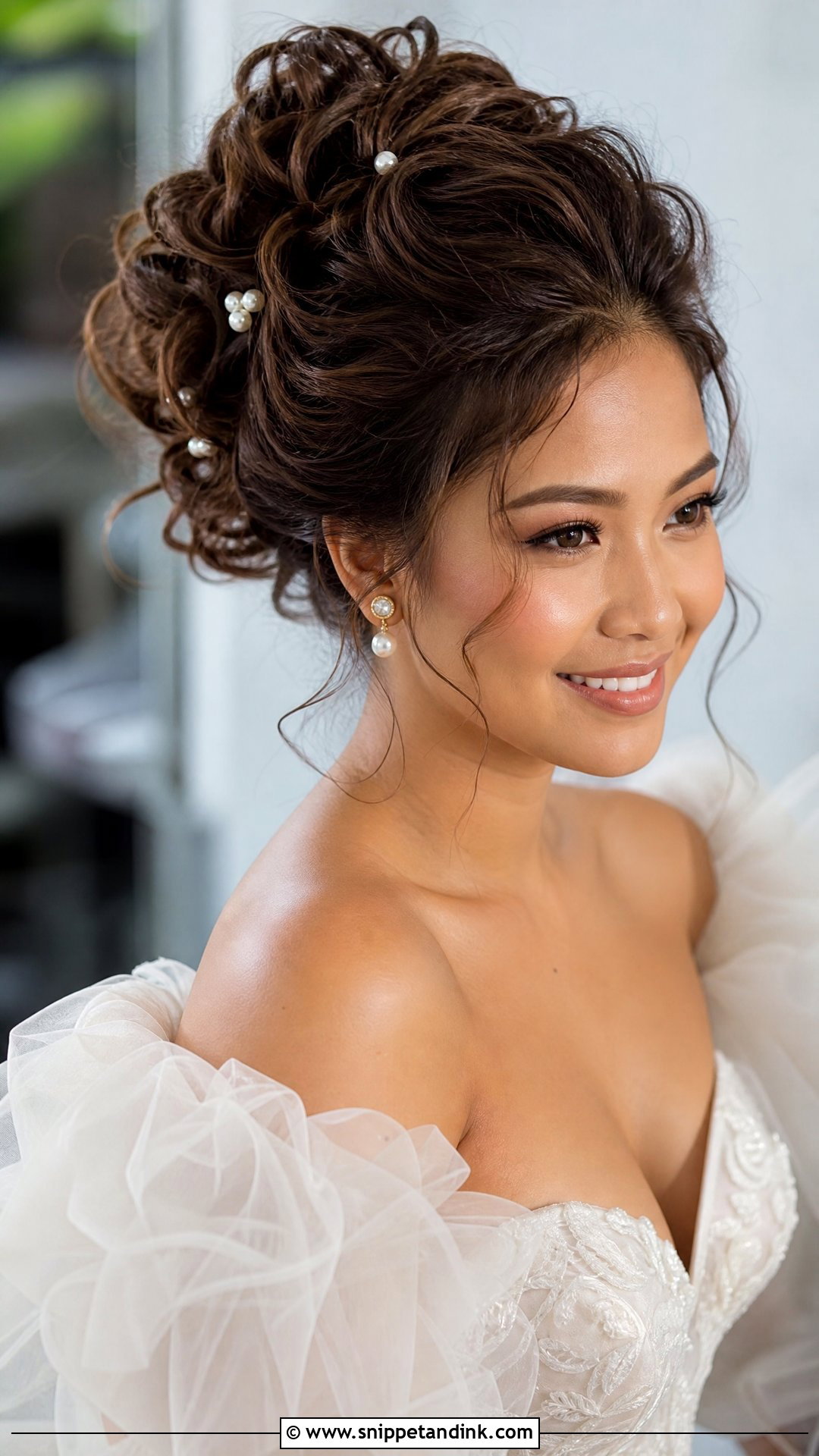 Asian Bridal Curly Updo - Snippet and Ink - 15 Asian Wedding Hair Updo Ideas