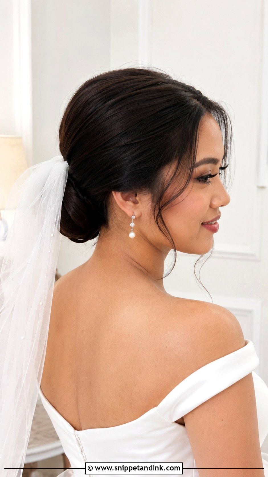 Asian Bridal Hair With Veil - Snippet and Ink - 20 Asian Bride Hair Ideas
