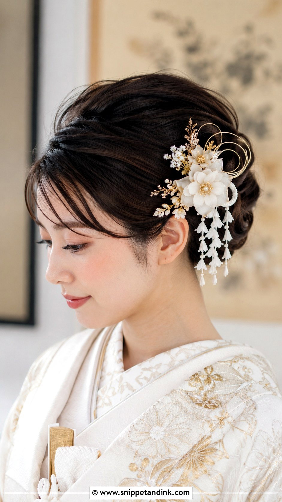 Asian Bridal Japanese Updo - Snippet and Ink - 20 Asian Bridal Hairstyles