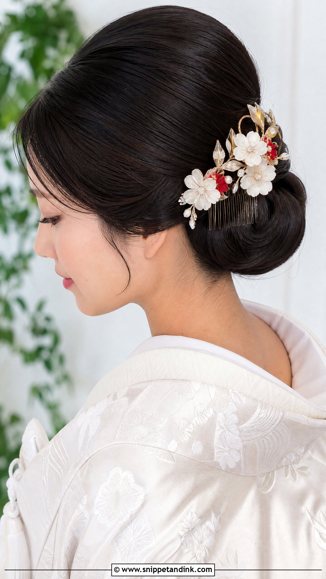 Asian Bridal Japanese Updo - Snippet and Ink - 15 Asian Bridal Hair Updo Ideas