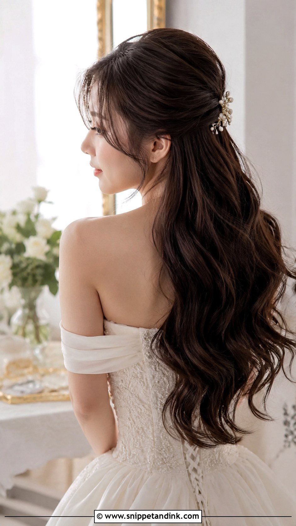 Asian Bridal Long Hair - Snippet and Ink - 20 Asian Bride Hair Ideas