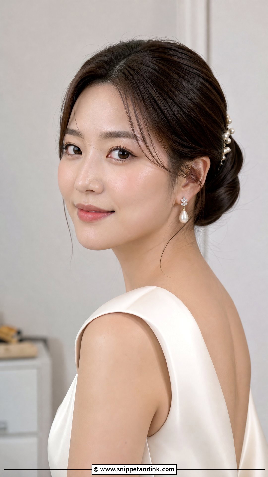 Asian Bridal Low Bun - Snippet and Ink - 15 Asian Hair Wedding Hairstyles