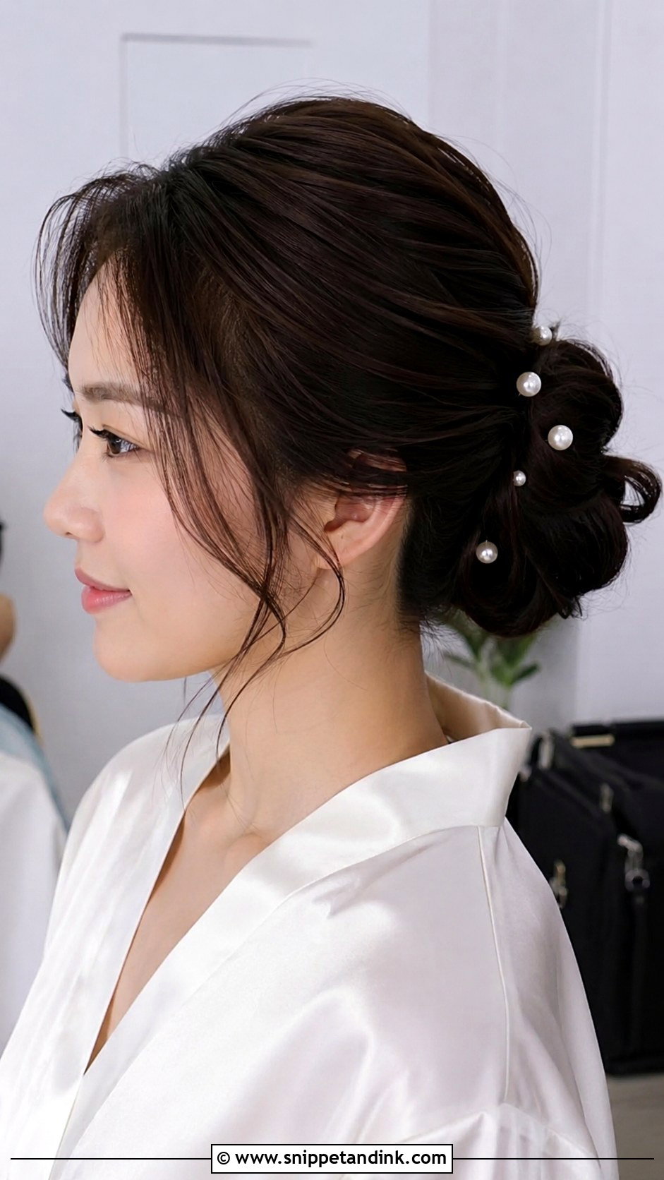 Asian Bridal Low Bun - Snippet and Ink - 20 Asian Bride Hair Ideas