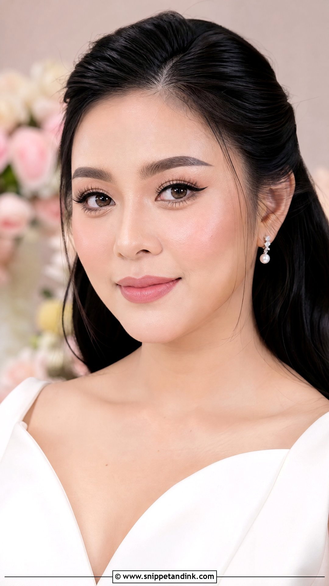 Asian Bridal Makeup With Winged Eyeliner - Snippet and Ink - 25 Wedding Makeup for Asian Brides
