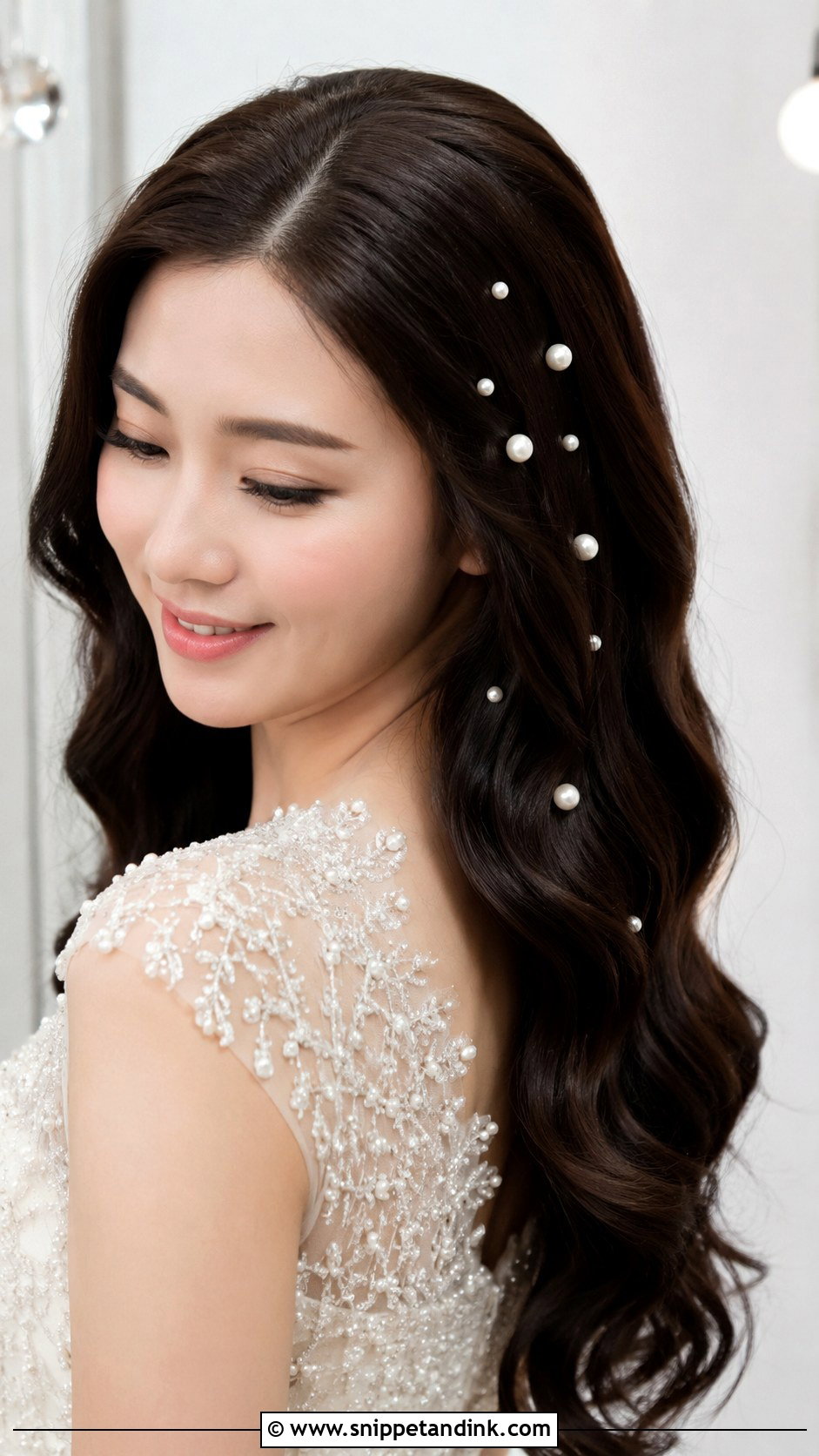 Asian Bridal Pearl Hair - Snippet and Ink - 20 Asian Bride Hair Ideas