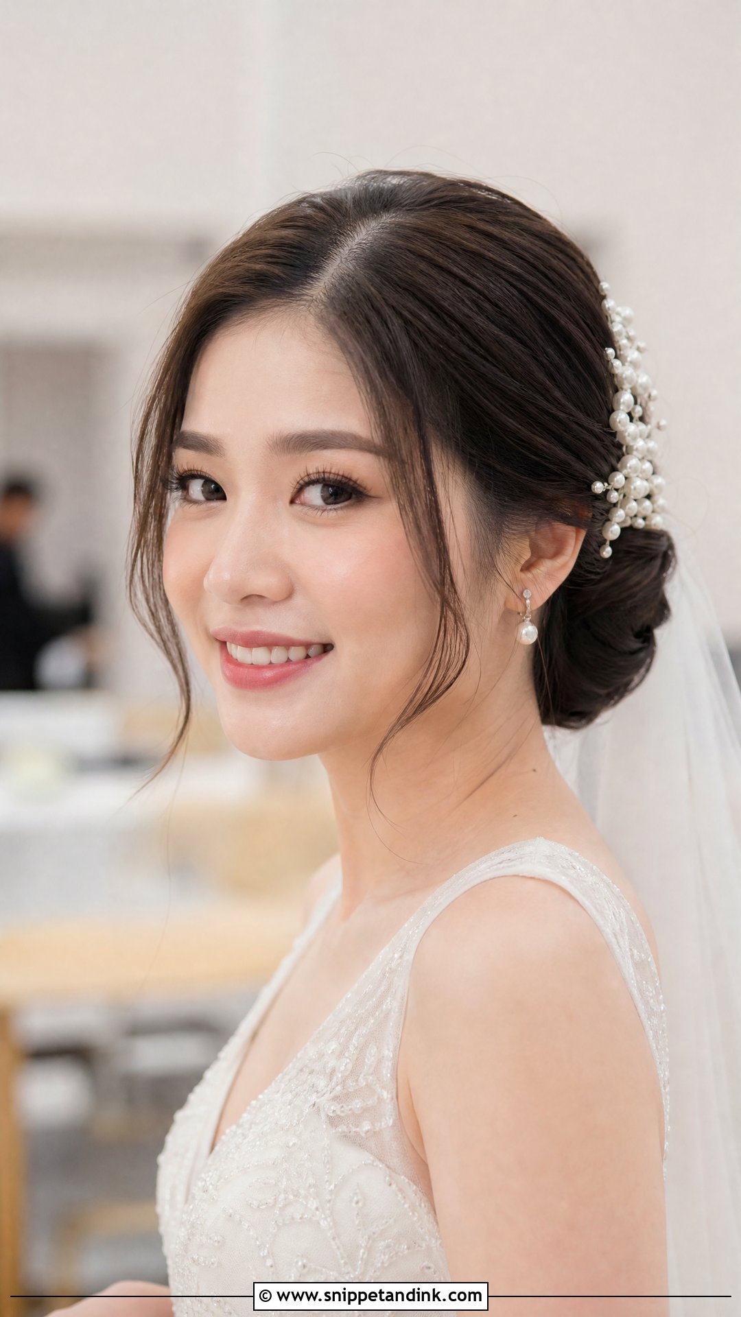 Asian Bridal Pearl Updo - Snippet and Ink - 15 Asian Wedding Hair Updo Ideas