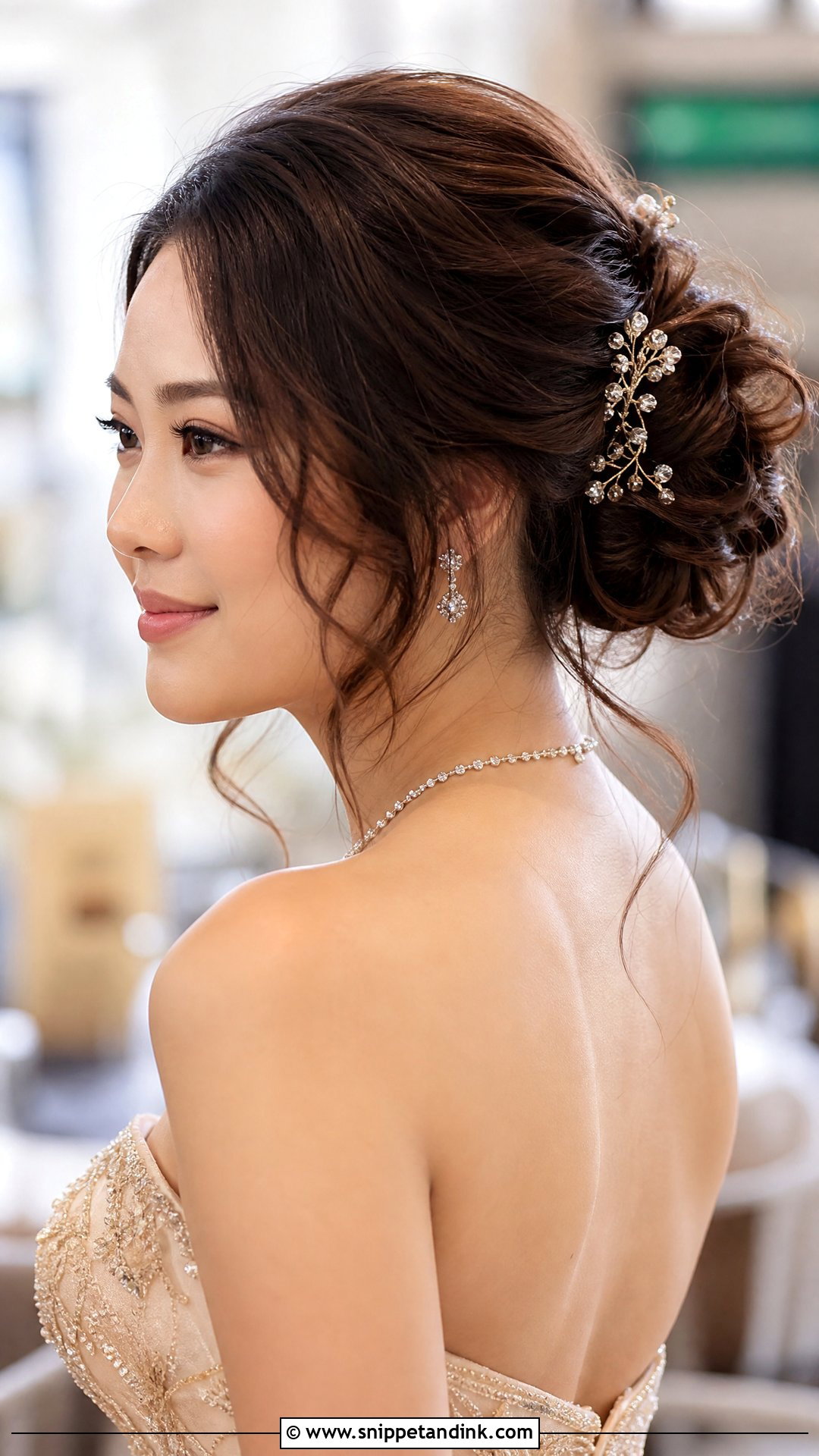 Asian Bridal Reception Updo - Snippet and Ink - 15 Asian Bridal Hair Updo Ideas
