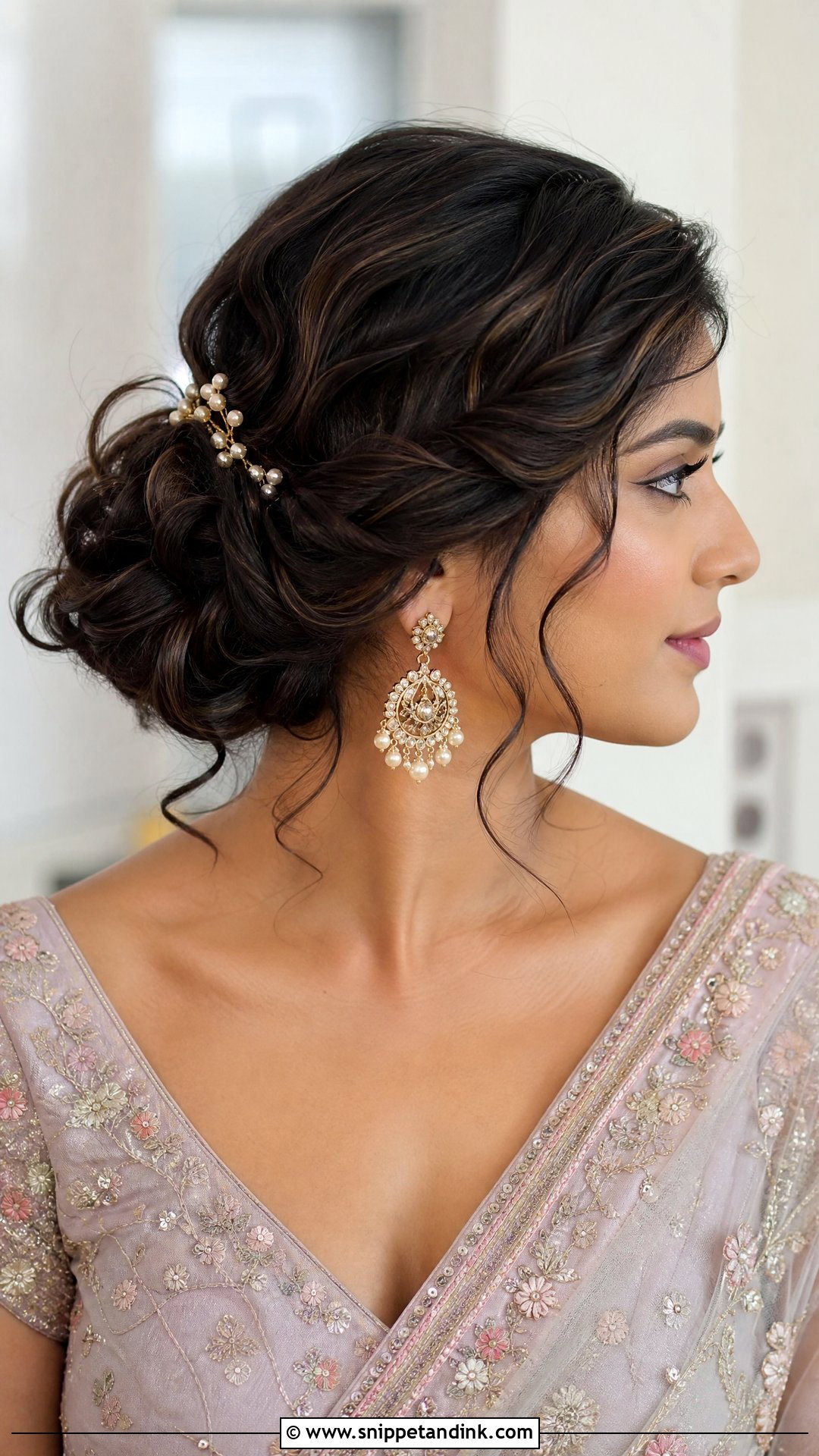 Asian Bridal Side Bun - Snippet and Ink - 15 Asian Bridal Hair Updo Ideas
