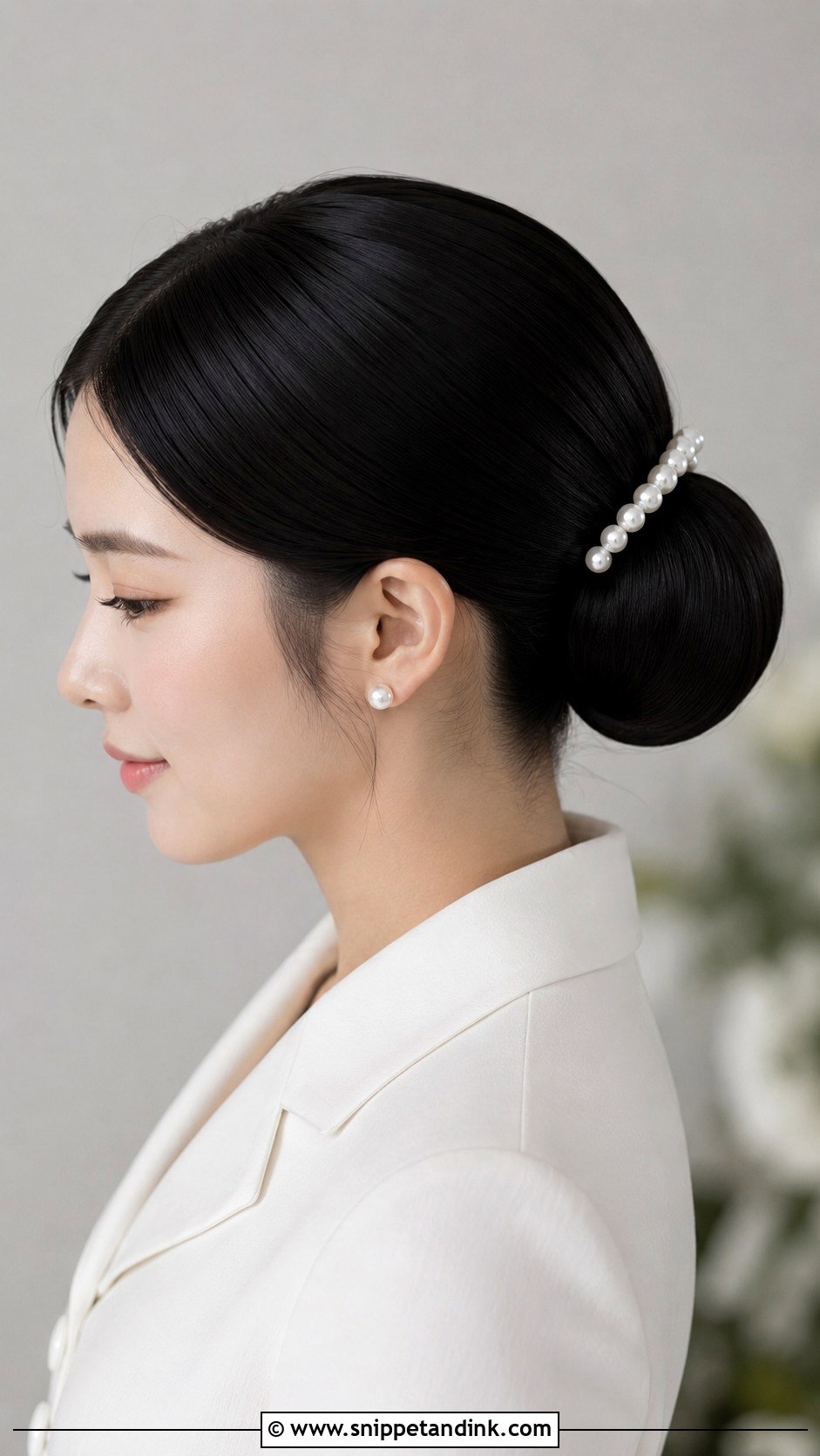 Asian Bridal Sleek Bun - Snippet and Ink - 20 Asian Bride Hair Ideas