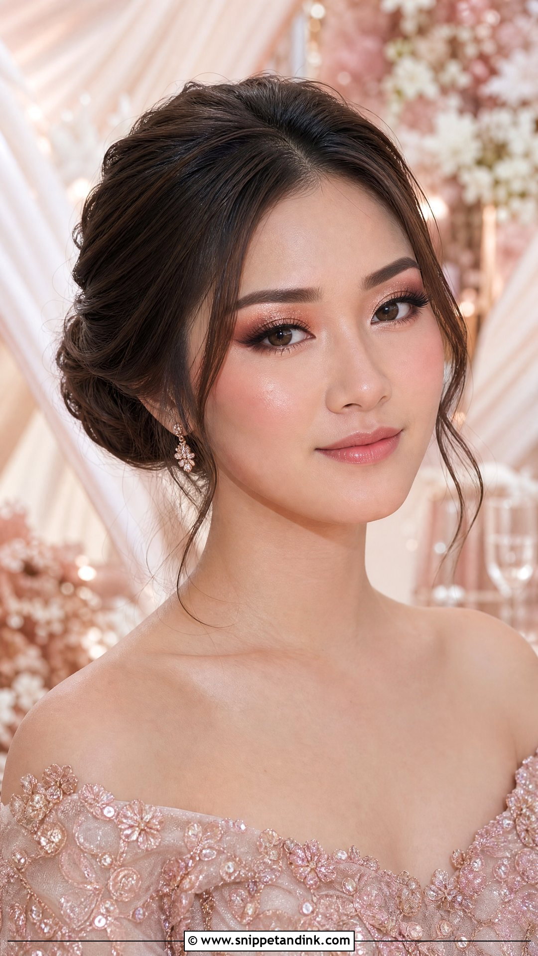 Asian Bride Rose Gold Makeup - Snippet and Ink - 20 Asian Bride Makeup Ideas