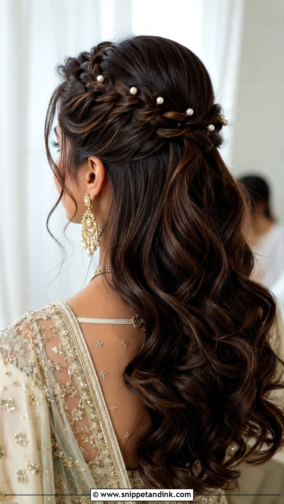 Asian Bridesmaid Braided Half Up Hair - Snippet and Ink - 20 Bridesmaid Hair Asian Ideas