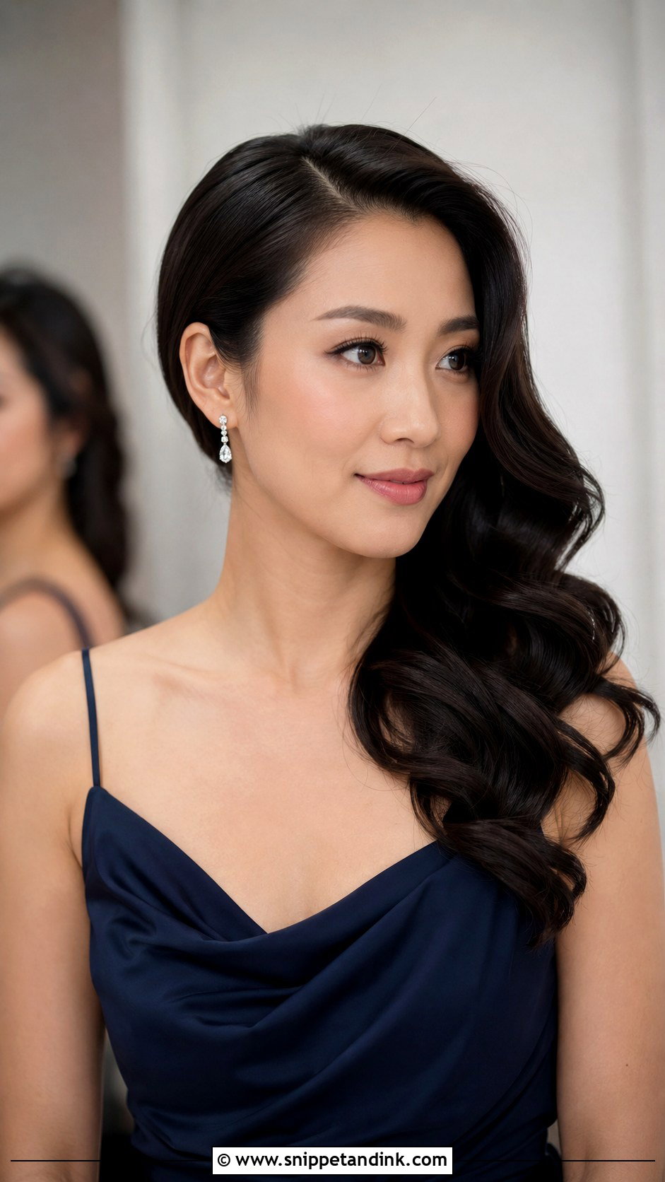 Asian Bridesmaid Hollywood Waves - Snippet and Ink - 20 Bridesmaid Hair Asian Ideas
