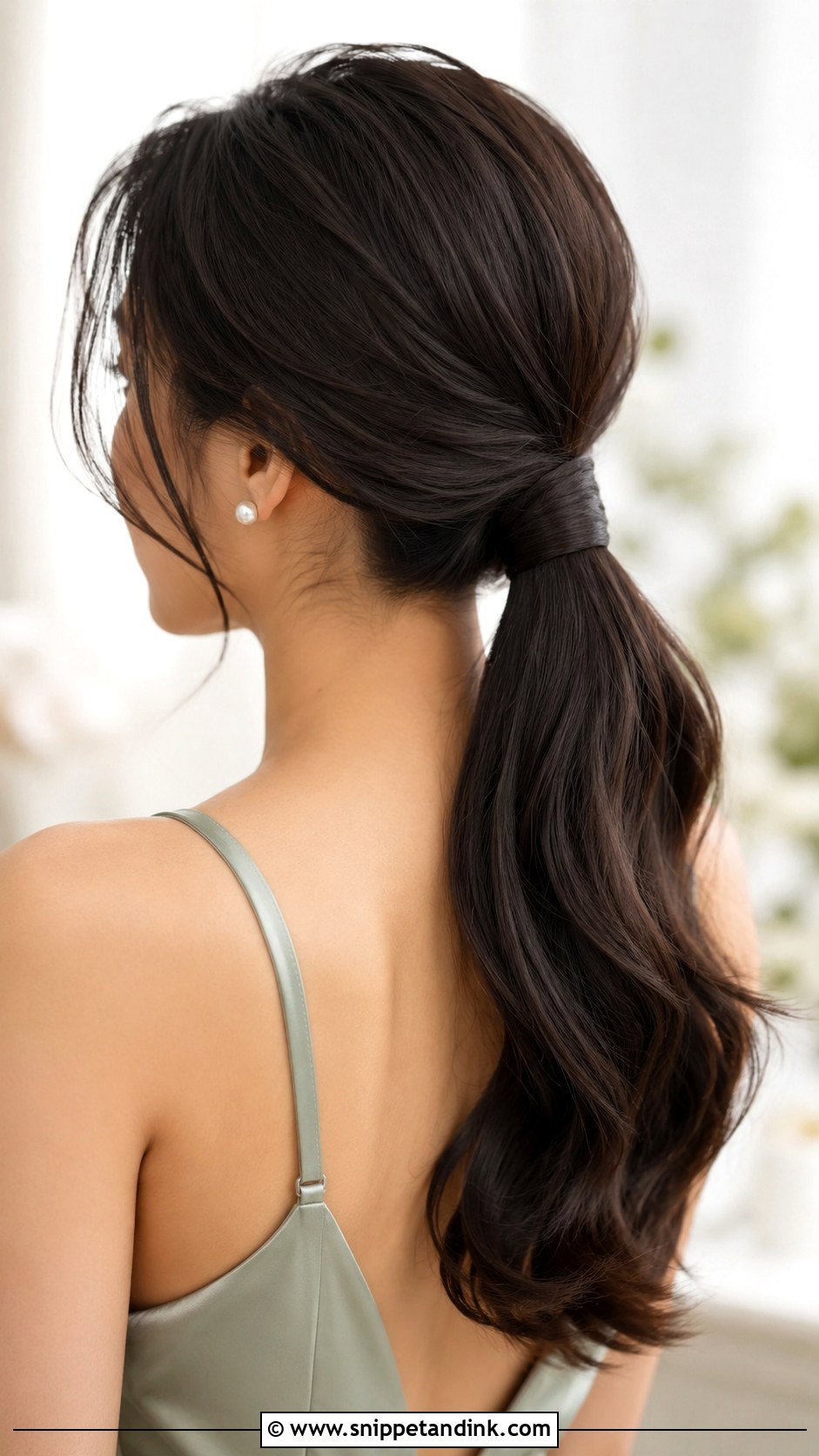 Asian Bridesmaid Low Ponytail - Snippet and Ink - 20 Bridesmaid Hair Asian Ideas
