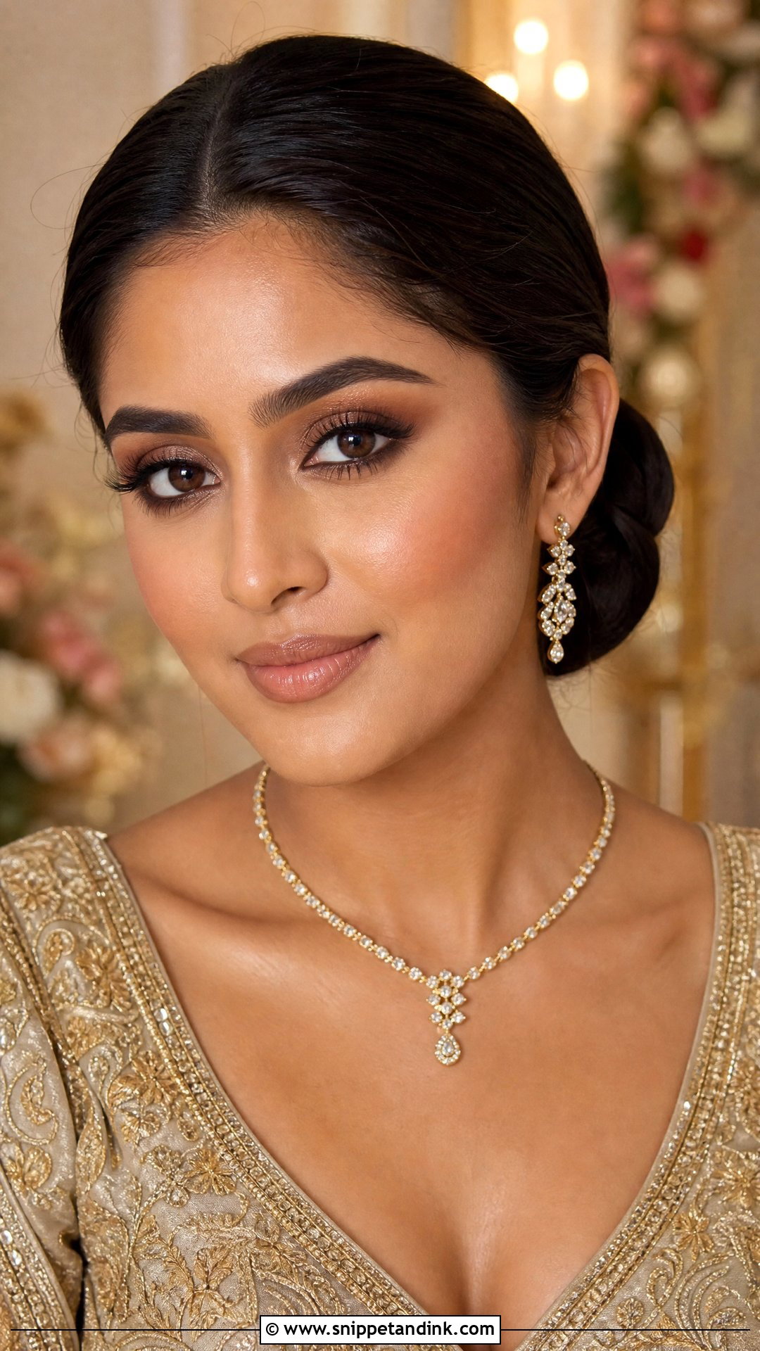 Asian Wedding Makeup With Nude Lip - Snippet and Ink - 25 Asian Wedding Makeup Ideas