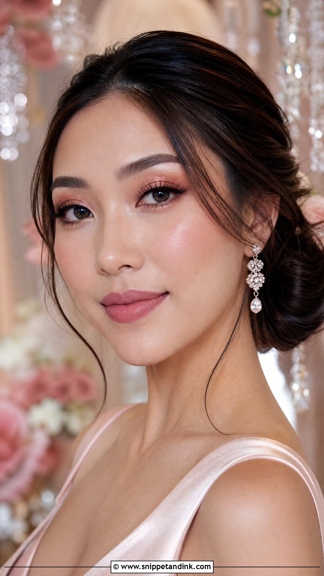 Asian Wedding Makeup With Rose Gold Eyes - Snippet and Ink - 25 Asian Wedding Makeup Ideas